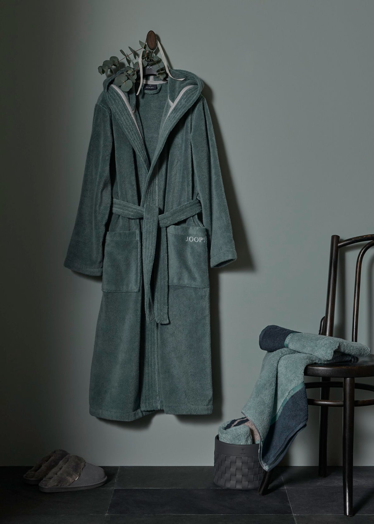 JOOP! BADEMANTEL Damen-Kapuze 36/38, Arctic