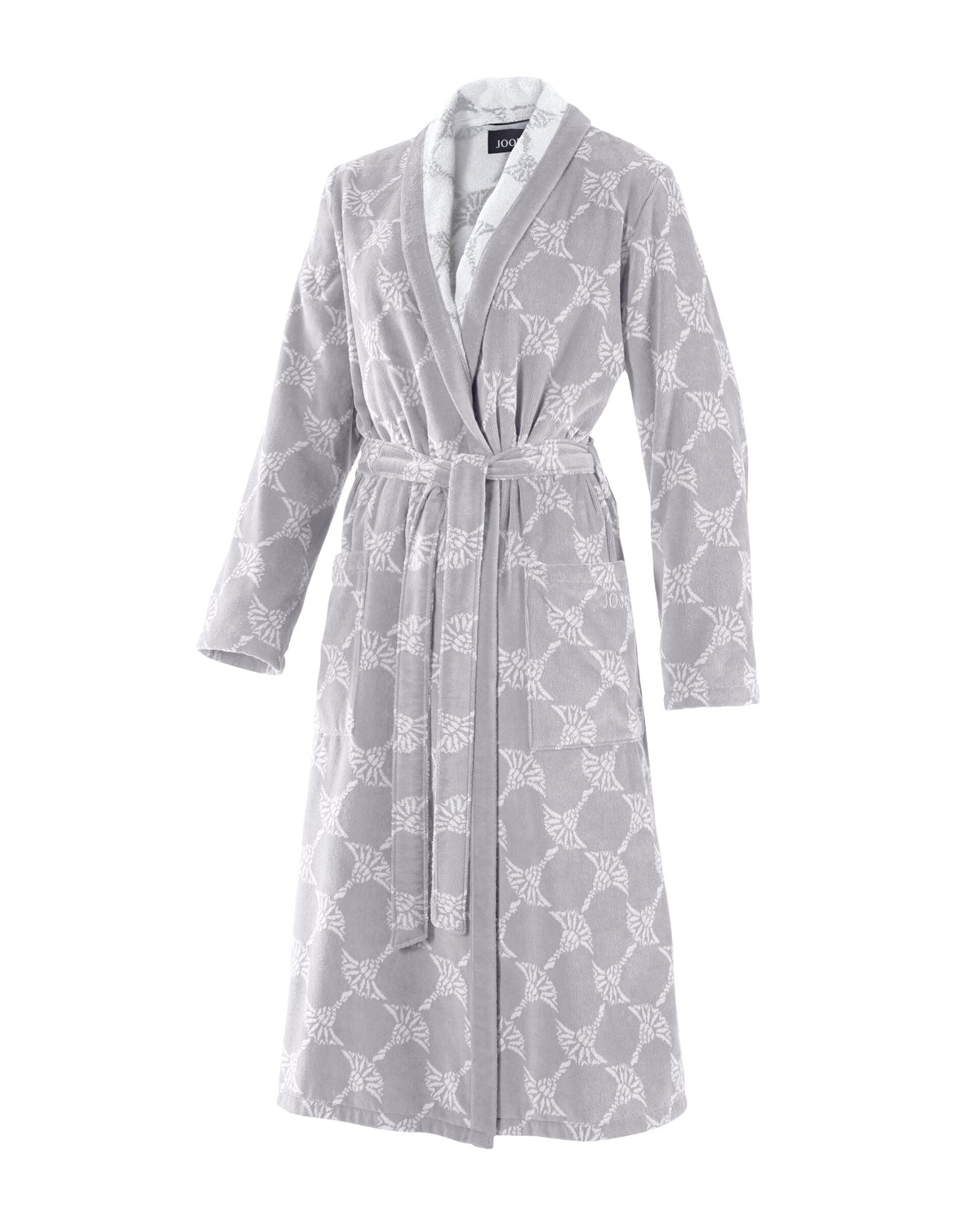 JOOP! BADEMANTEL Damen-Schalkragen 36/38, Silber