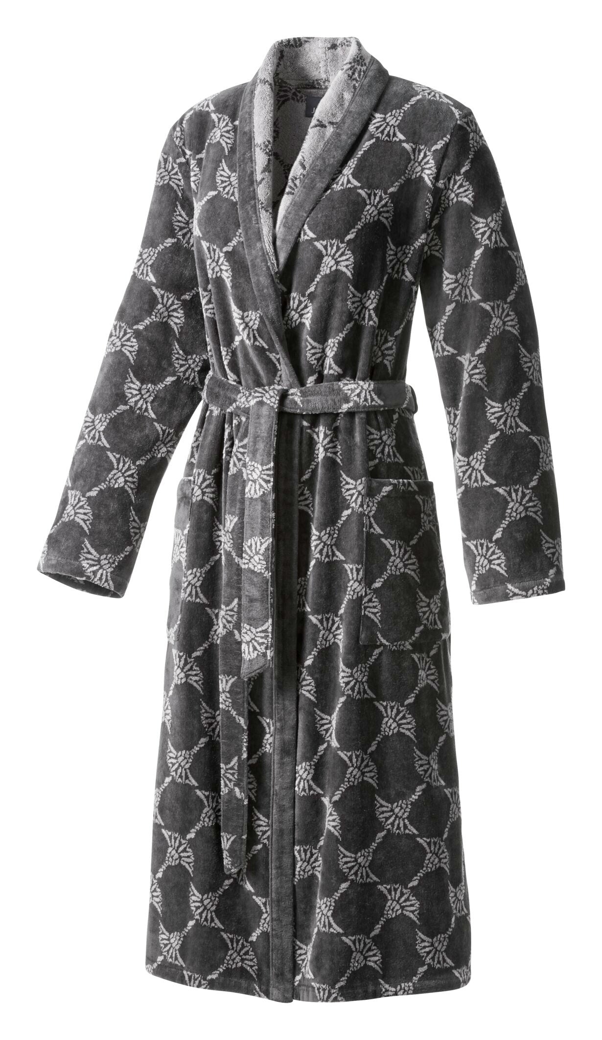 JOOP! BADEMANTEL Damen-Schalkragen 32/34, Anthrazit