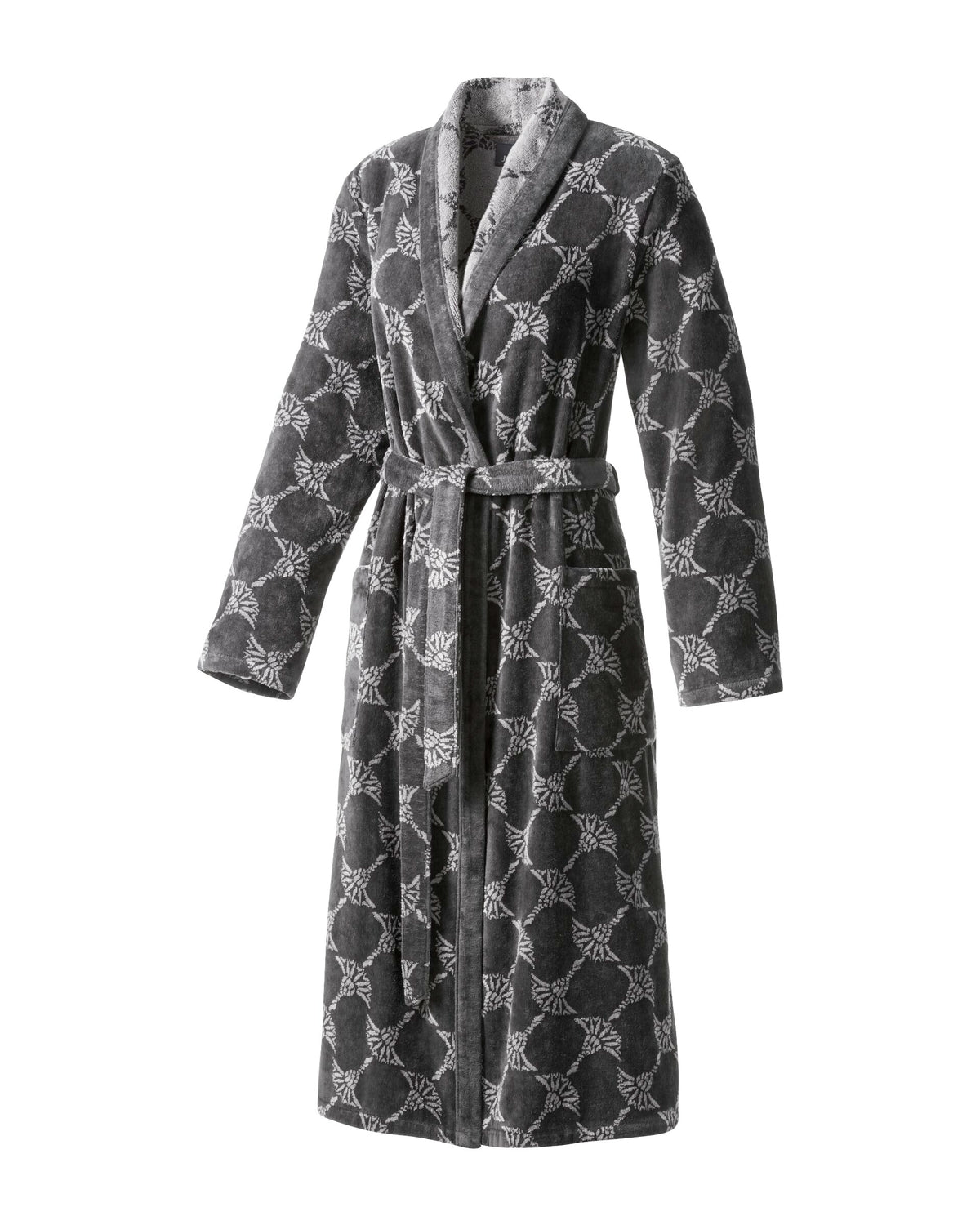 JOOP! BADEMANTEL Damen-Schalkragen 36/38, Anthrazit