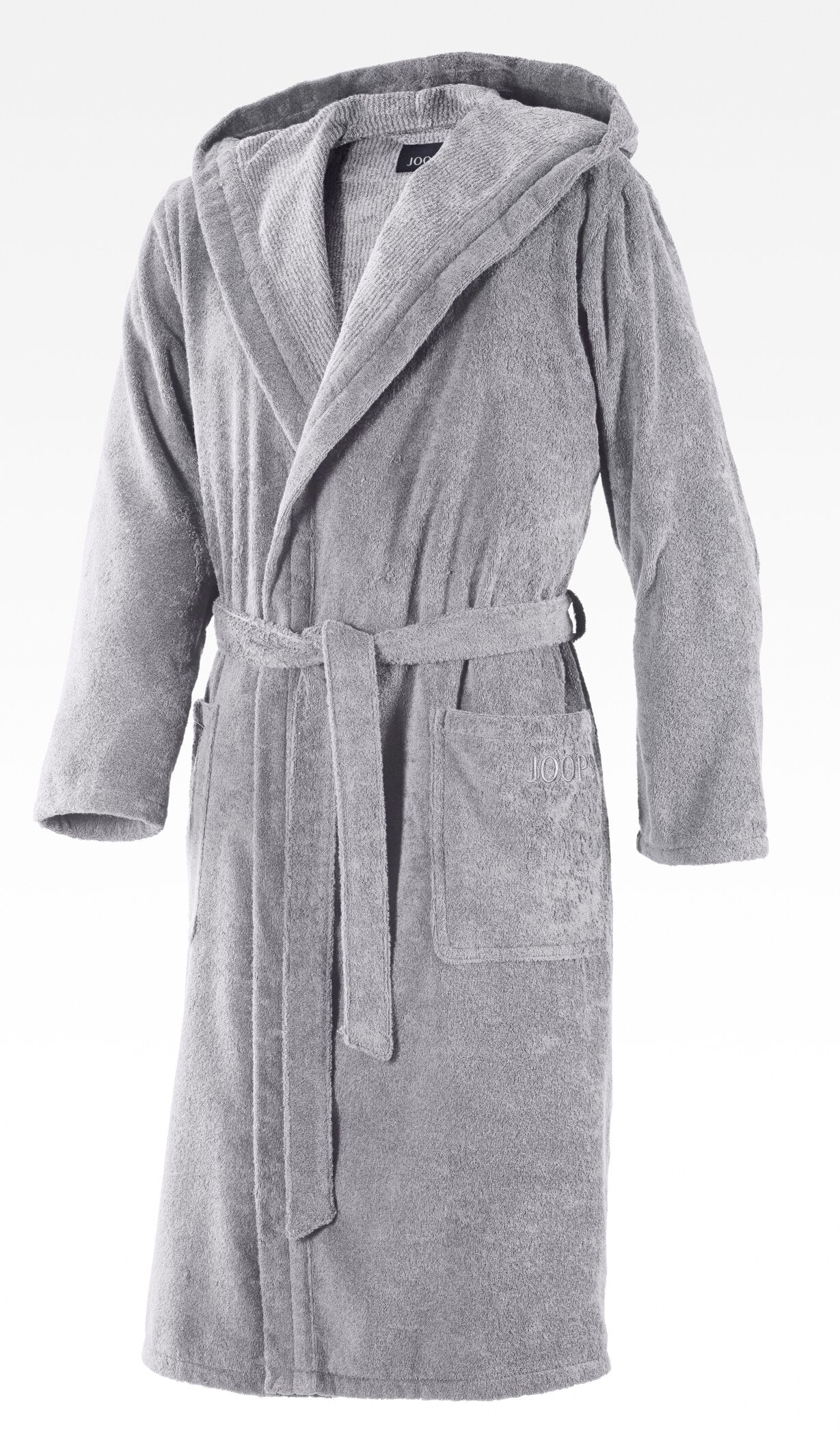 JOOP! BADEMANTEL Herren-Kapuze 50/52, Silber