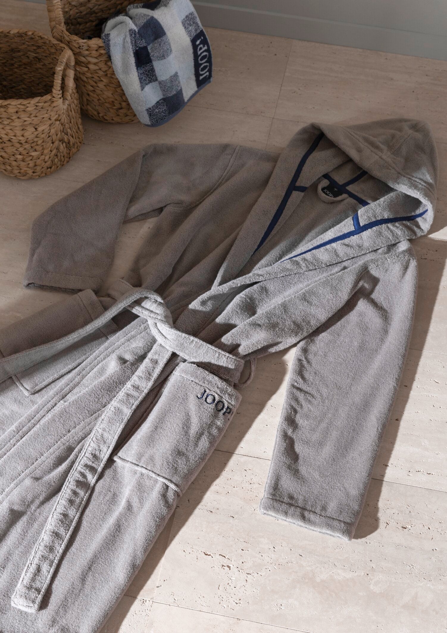 JOOP! BADEMANTEL Herren-Kapuze 54/56, Graphit