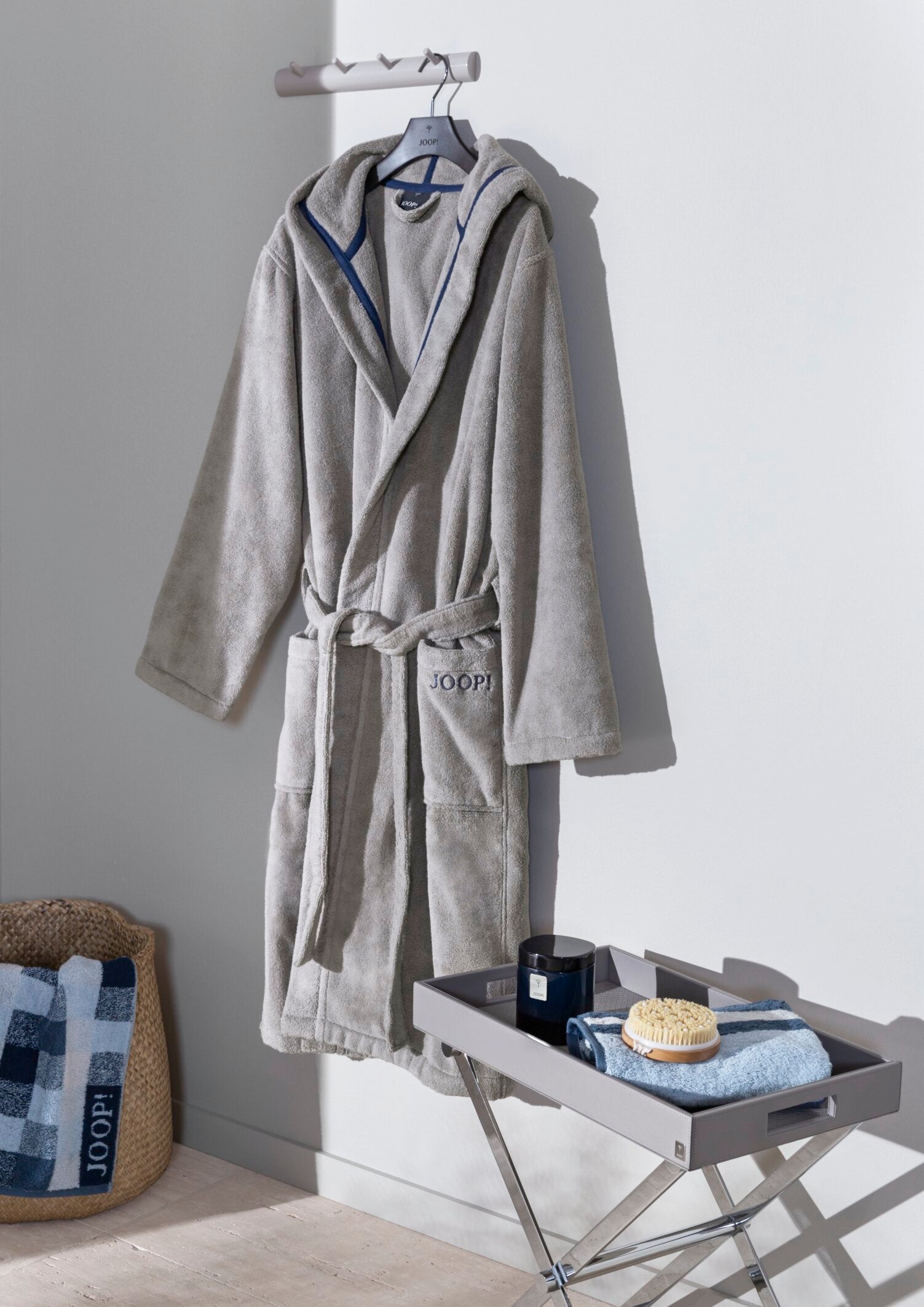 JOOP! BADEMANTEL Herren-Kapuze 54/56, Graphit