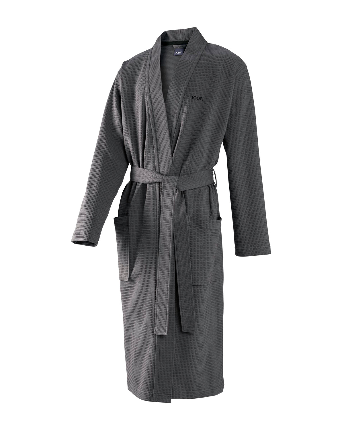JOOP! BATHROBE PLAIN PIQUÉ Men's Kimono 54/56, Anthracite