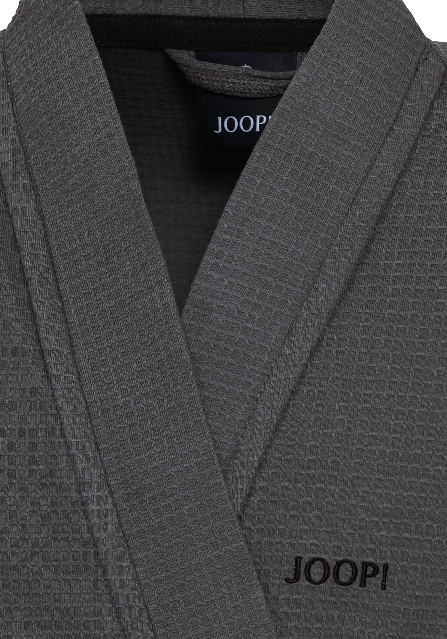 JOOP! BADEMANTEL UNI PIQUÉ Herren-Kimono 58/60, Anthrazit