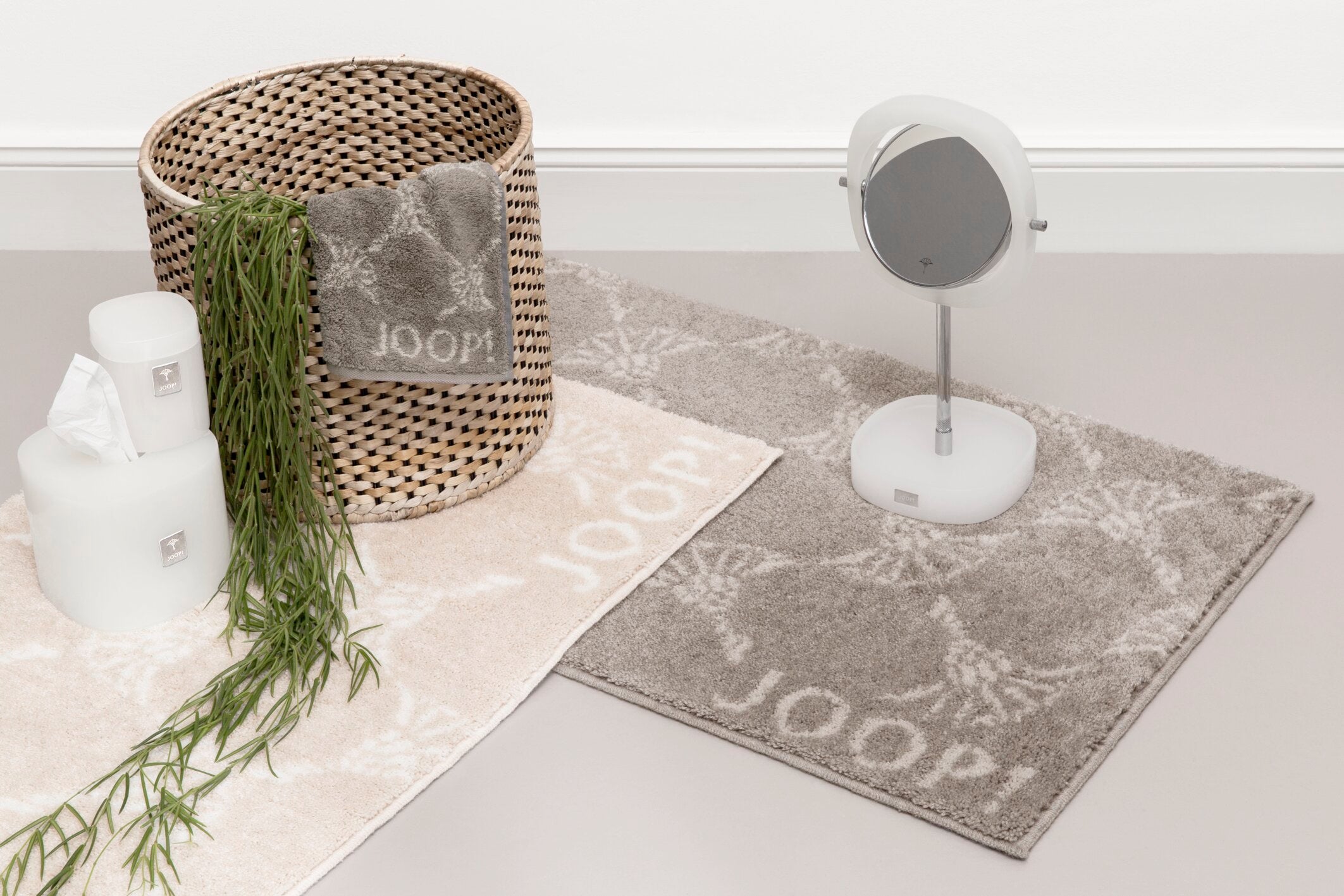 JOOP! NEW CORNFLOWER ALLOVER Badteppiche, 70x120cm, Natur