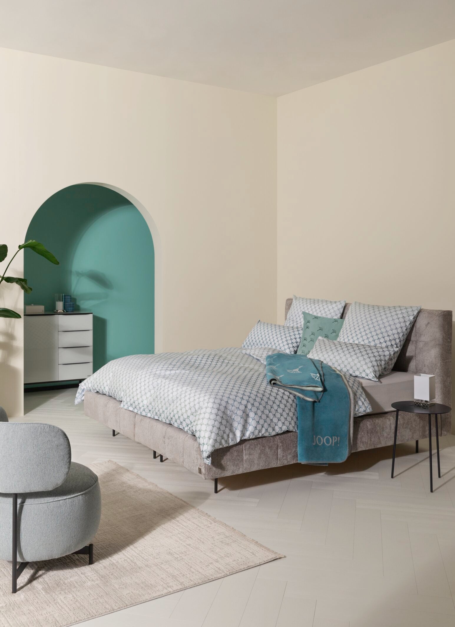 JOOP! CORNFLOWER GLEAM Kissenbezug 80x80 cm, Aqua