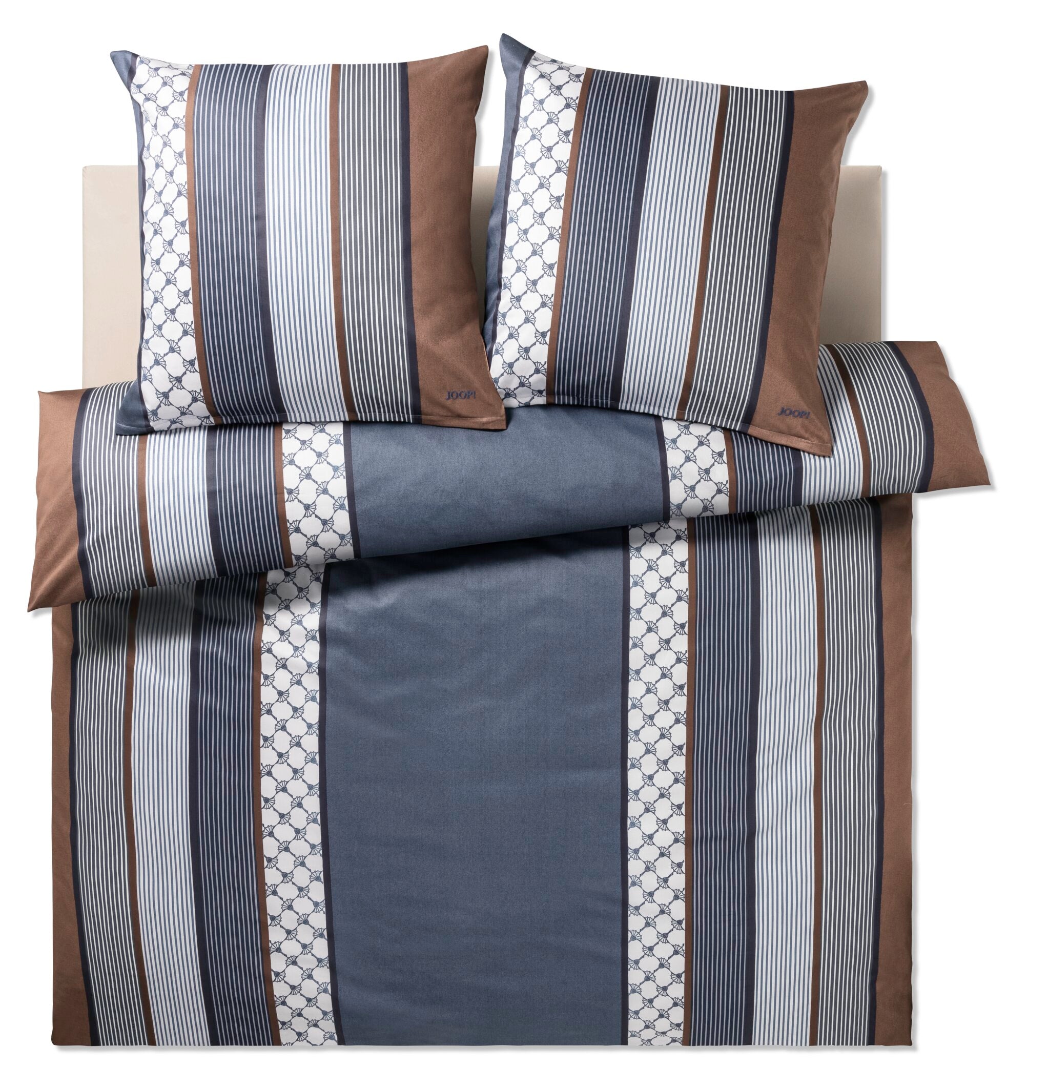 JOOP! CORNFLOWER STRIPES Garnitur 200x200 cm, Deep Ocean