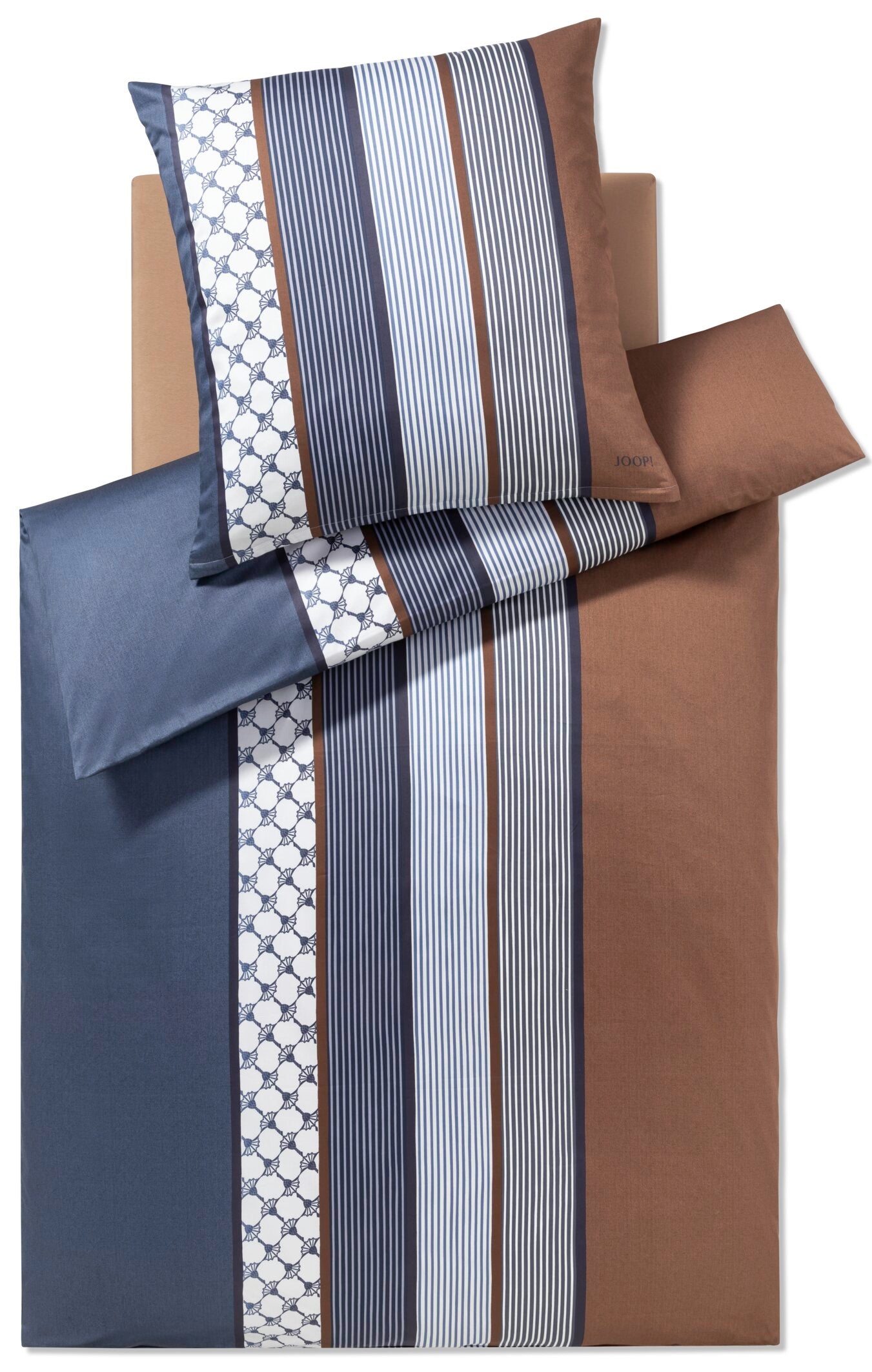 JOOP! CORNFLOWER STRIPES Garnitur 135x200 cm, Deep Ocean
