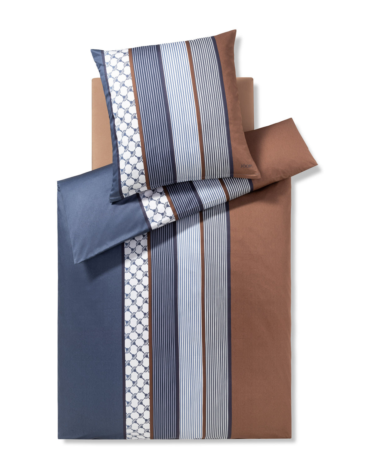 JOOP! CORNFLOWER STRIPES Garnitur 155x220 cm, Deep Ocean