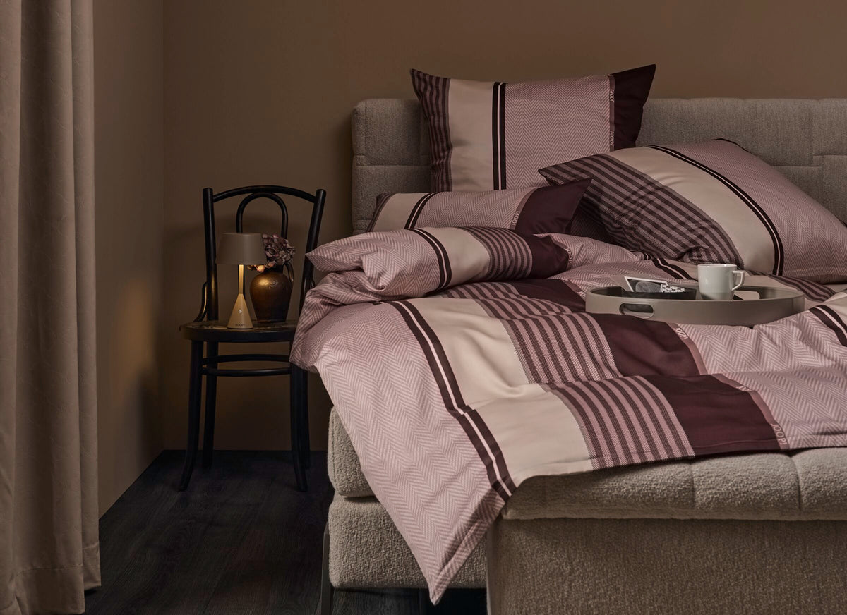 JOOP! HERRINGBONE STRIPES Garnitur 155x220 cm, Rose