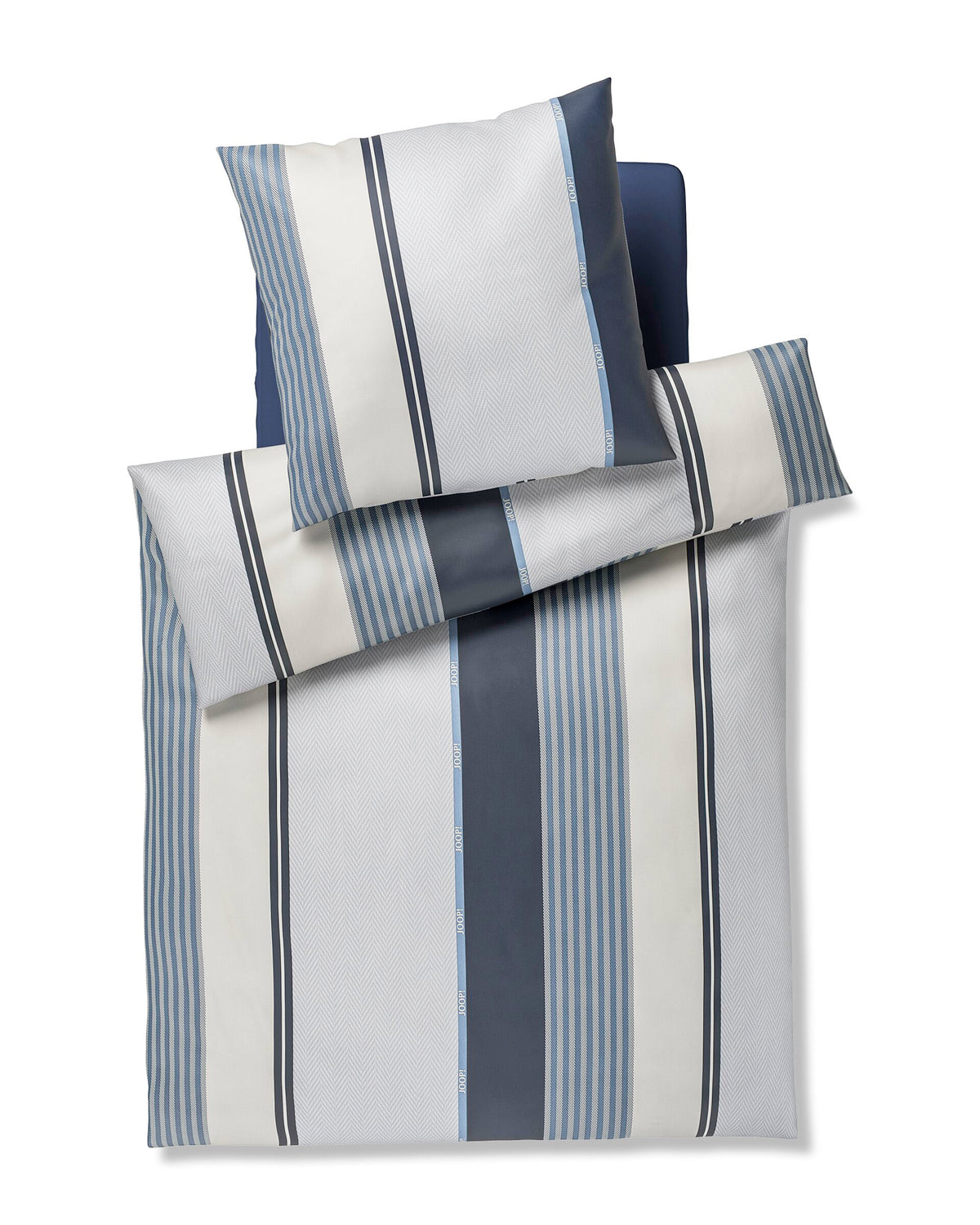 JOOP! HERRINGBONE STRIPES Bedding Set 155x220 cm, Ocean
