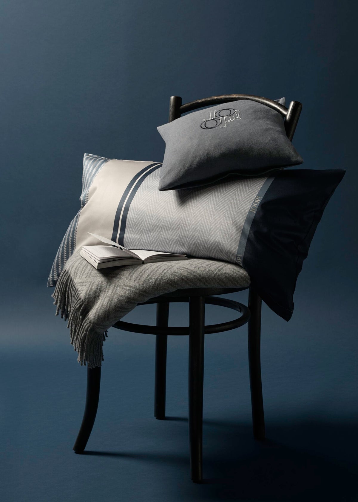 JOOP! HERRINGBONE STRIPES Kissenbezug 40x80 cm, Ocean