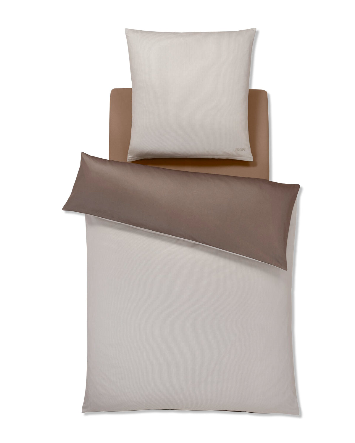 JOOP! MICRO PATTERN Bedding Set 135x200 cm, Hazelnut