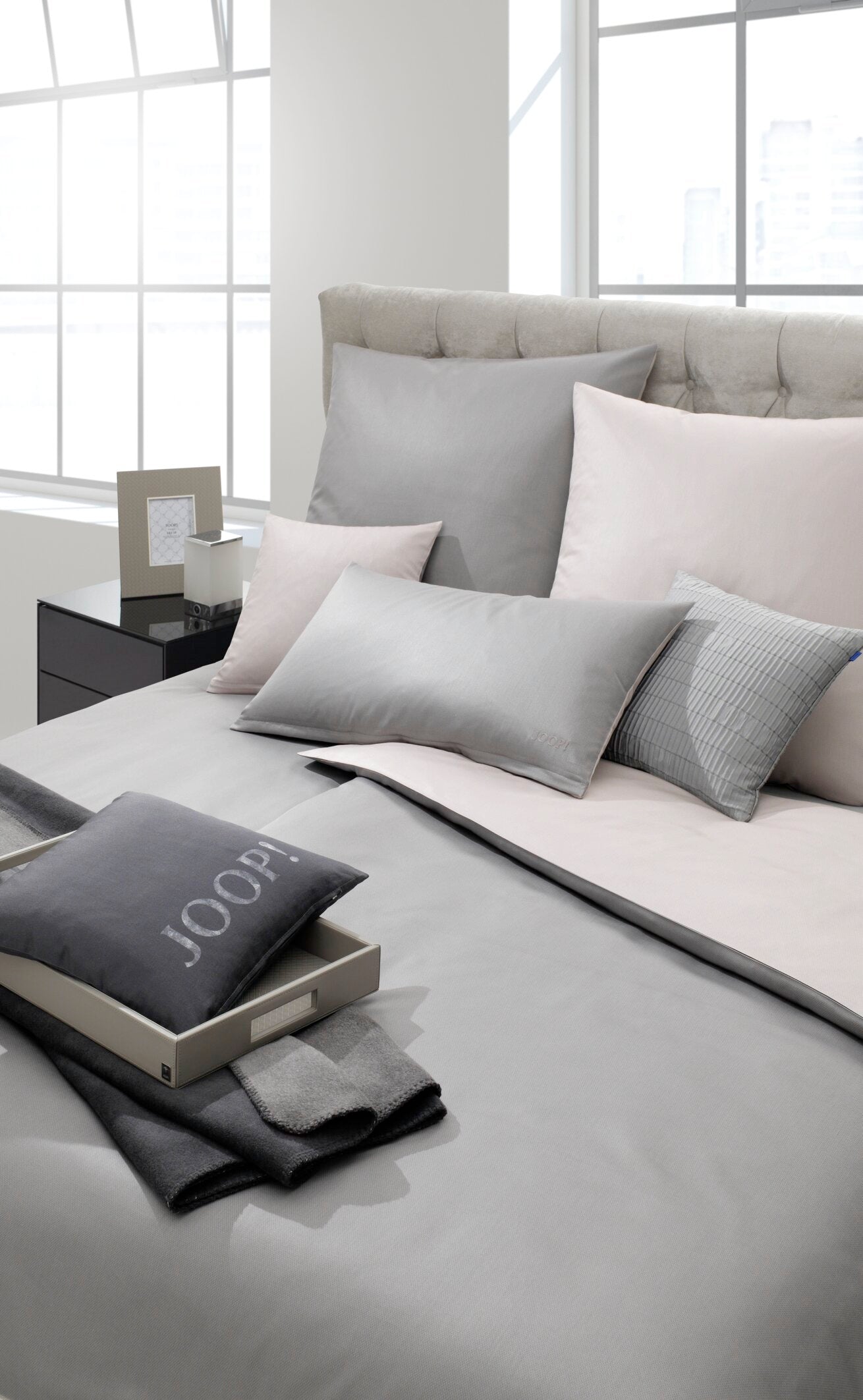 JOOP! MICRO PATTERN Garnitur 200x200 cm, Silber