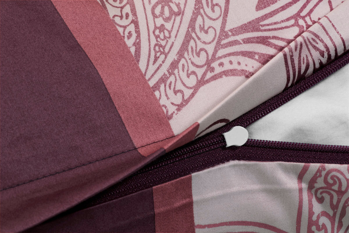 YOOP! PAISLEY STRIPES cushion cover 80x80 cm, blush