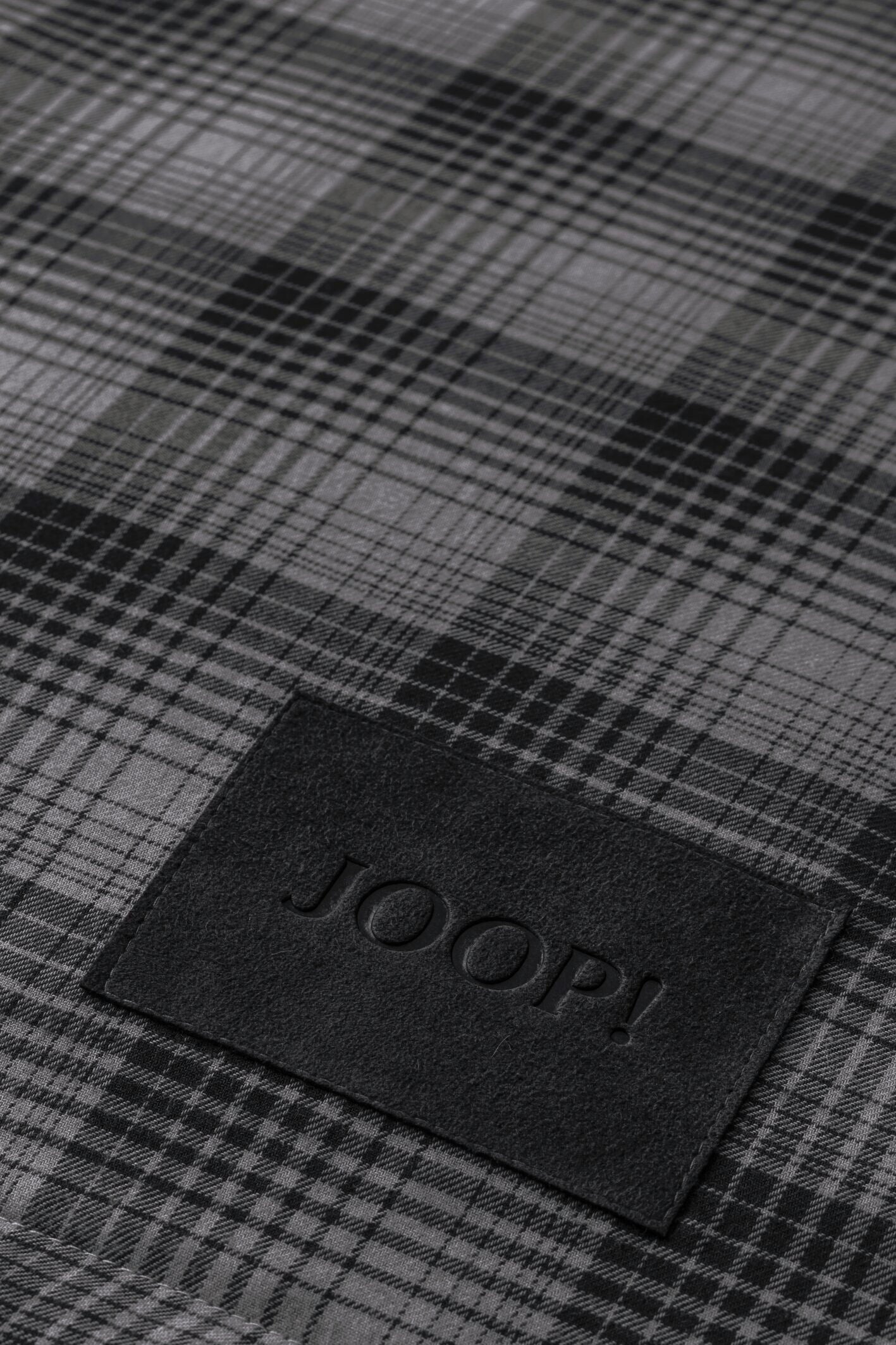 JOOP! SOFT CHECKS Kissenbezug 80x80 cm, Anthracite