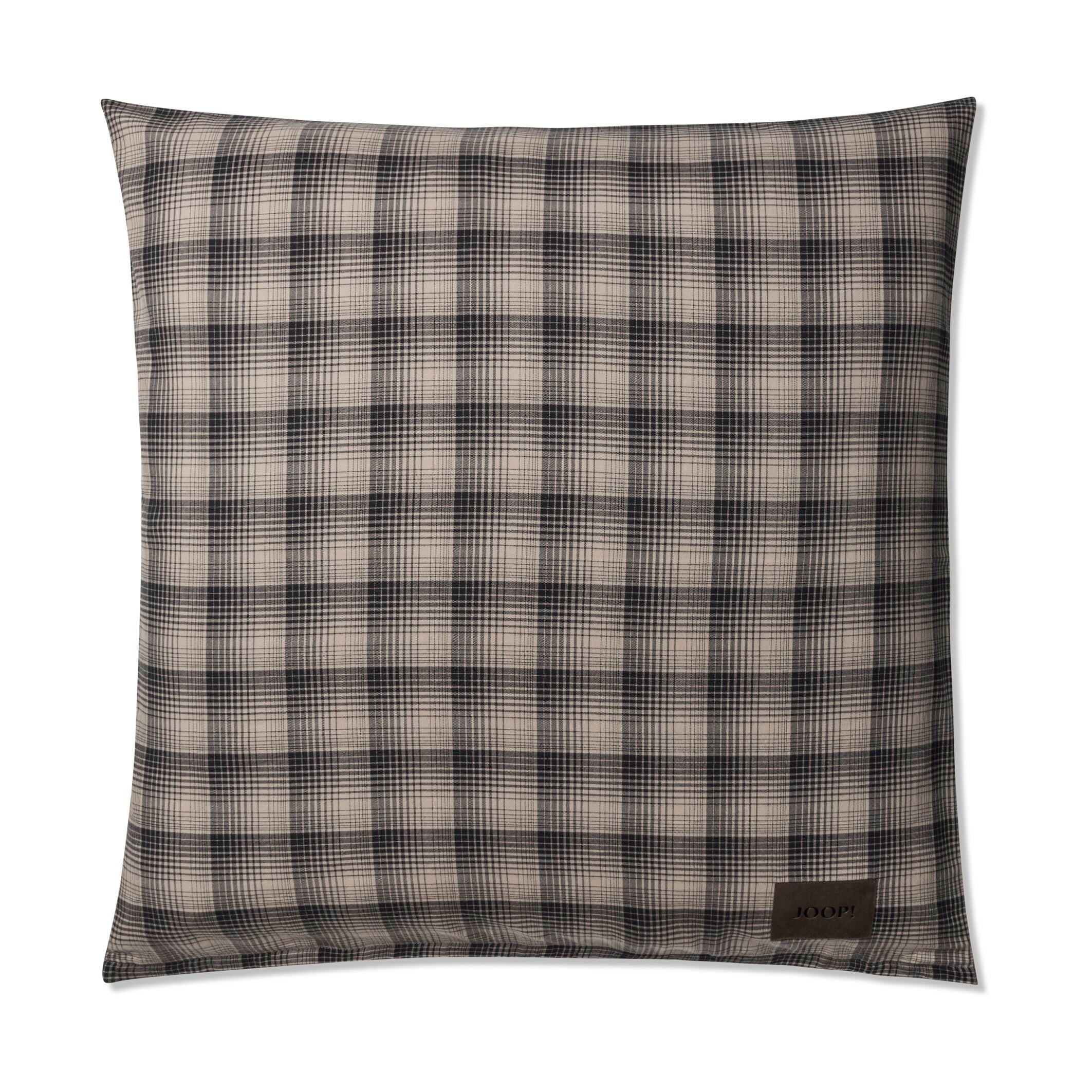 JOOP! SOFT CHECKS Kissenbezug 80x80 cm, Taupe