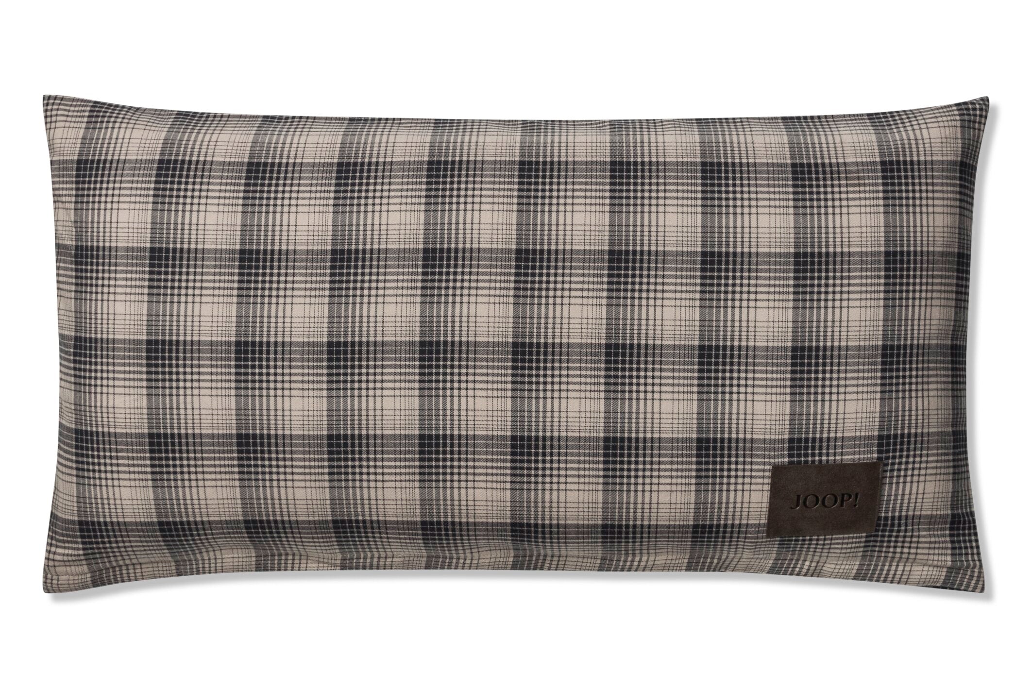 JOOP! SOFT CHECKS Kissenbezug 40x80 cm, Taupe