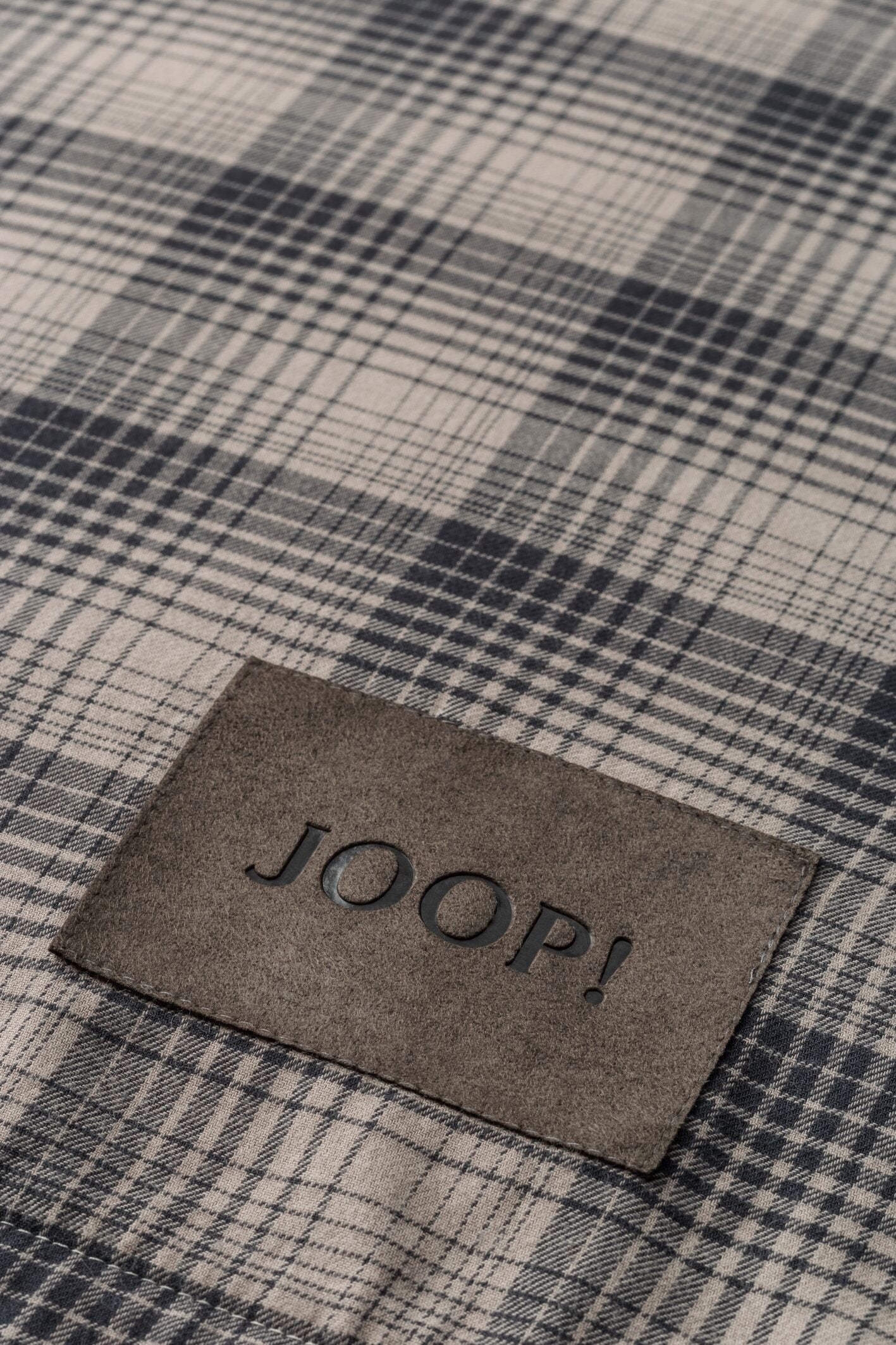 JOOP! SOFT CHECKS Kissenbezug 40x80 cm, Taupe