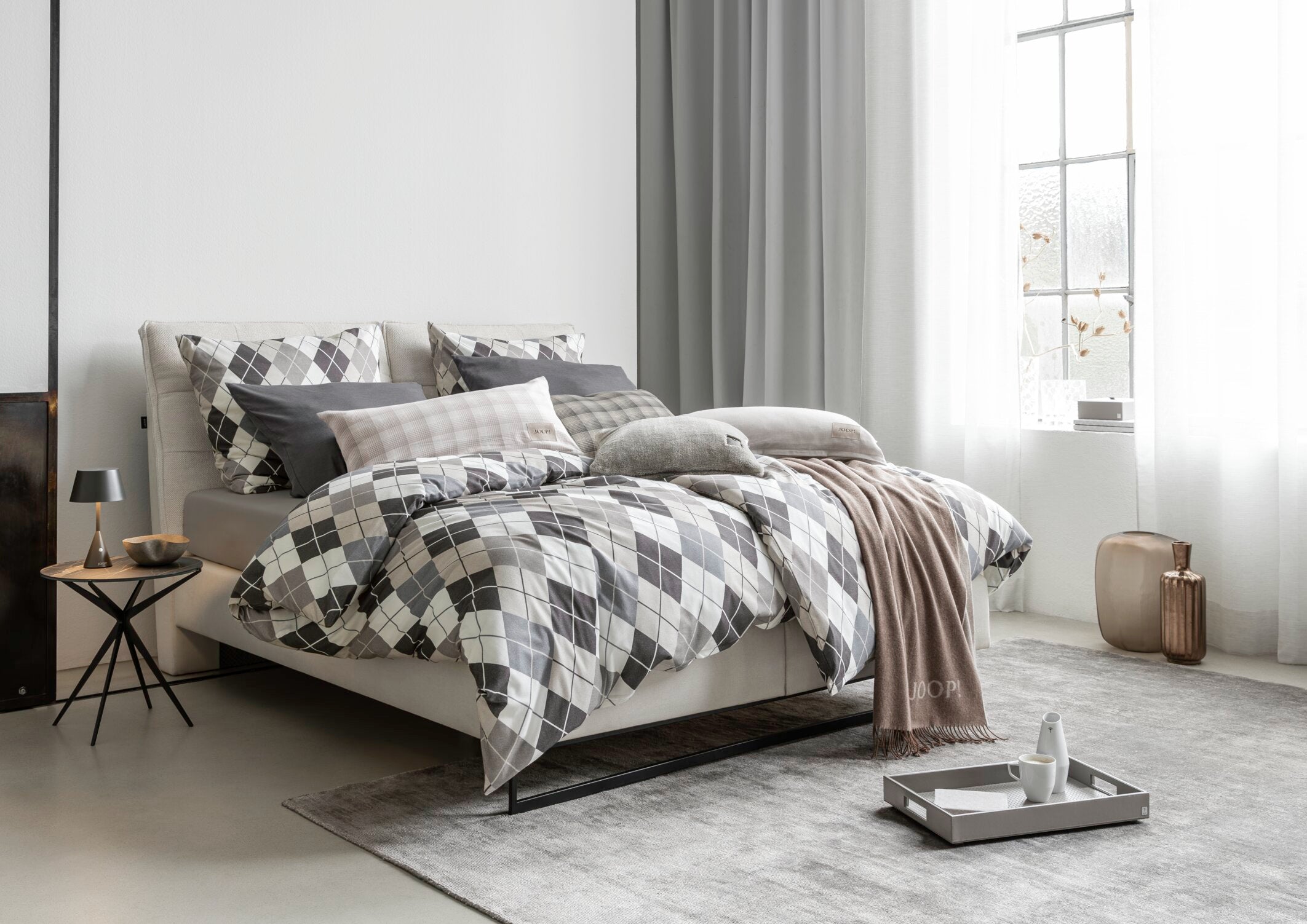 JOOP! SOFT PATTERN Garnitur 200x200 cm, Stone