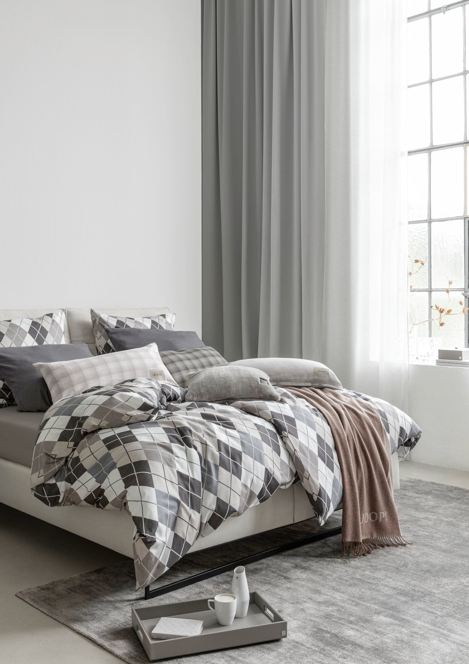 JOOP! SOFT PATTERN Garnitur 200x200 cm, Stone