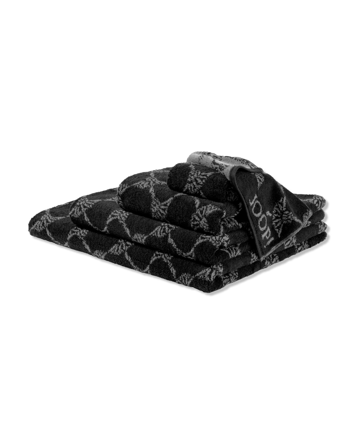 JOOP! CLASSIC CORNFLOWER Gästetuch 3er-Set 30x50 cm, Schwarz