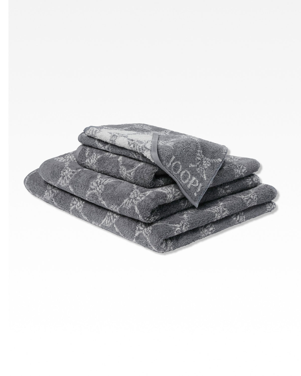 JOOP! CLASSIC CORNFLOWER Handtuch 2er-Set 50x100 cm, Anthrazit