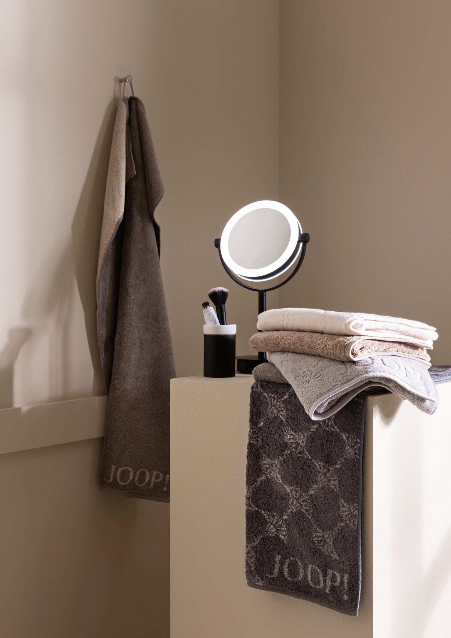 JOOP! CLASSIC CORNFLOWER Handtuch 2er-Set 50x100 cm, Anthrazit