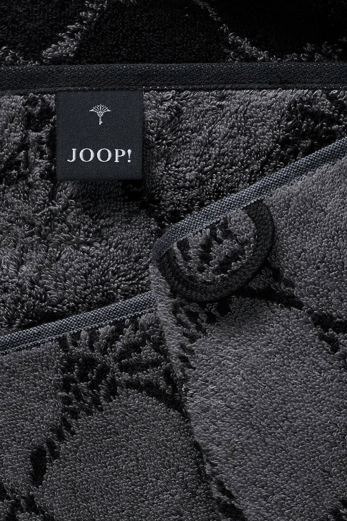 JOOP! CLASSIC CORNFLOWER Saunatuch 80x200 cm, Schwarz