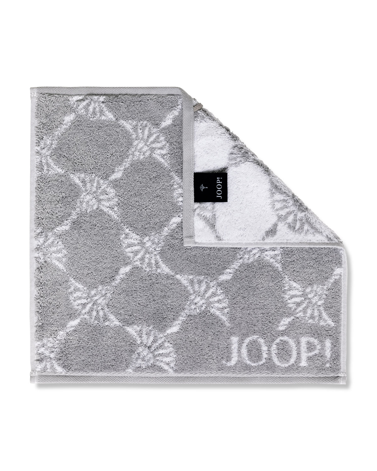 JOOP! CLASSIC CORNFLOWER Seifentuch 3er-Set 30x30 cm, Silber