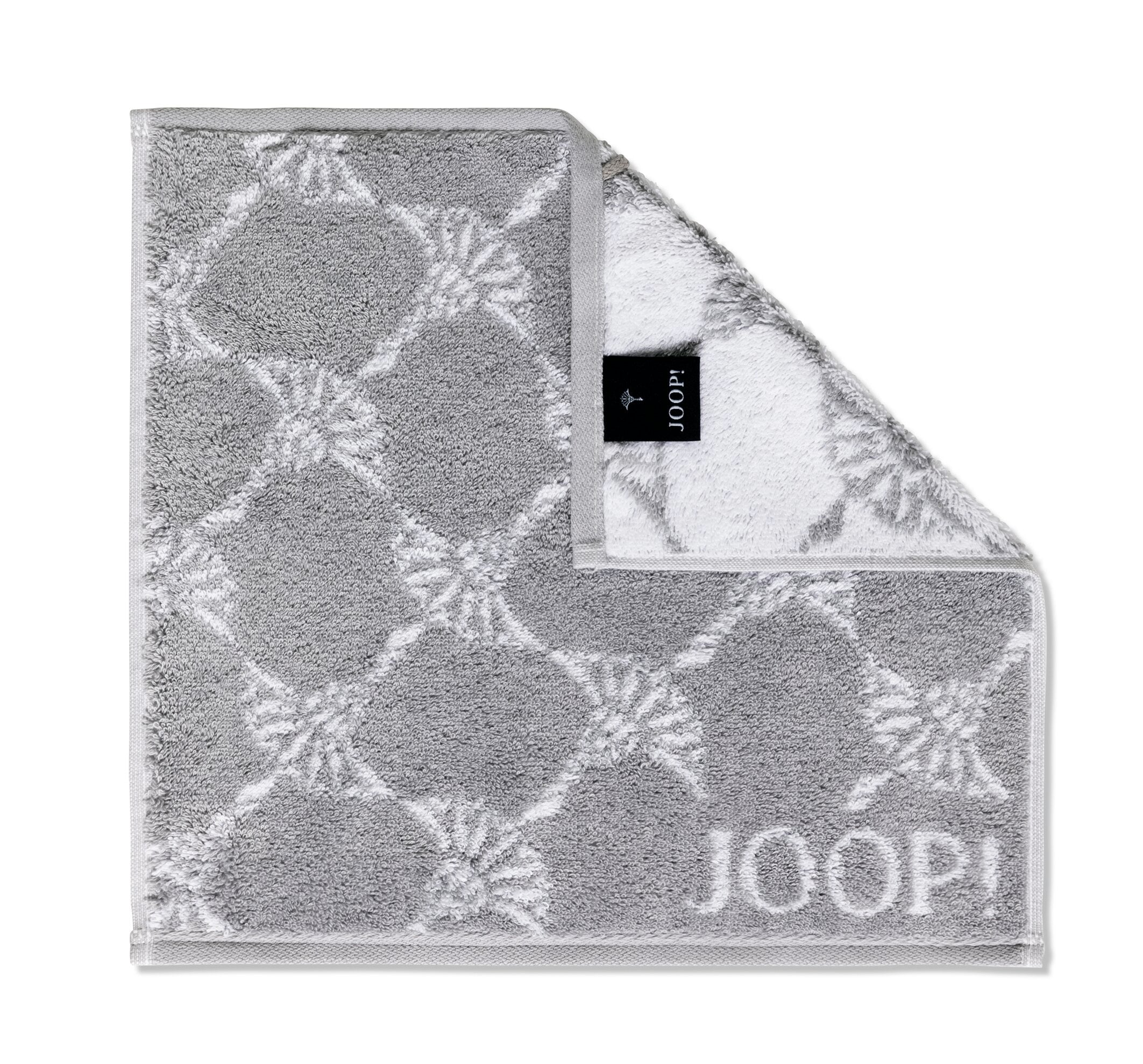 JOOP! CLASSIC CORNFLOWER Seifentuch 3er-Set 30x30 cm, Silber