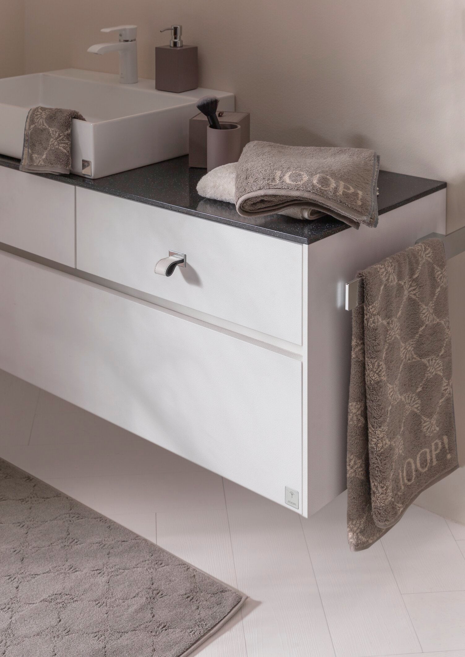 JOOP! CLASSIC CORNFLOWER Seifentuch 3er-Set 30x30 cm, Graphit