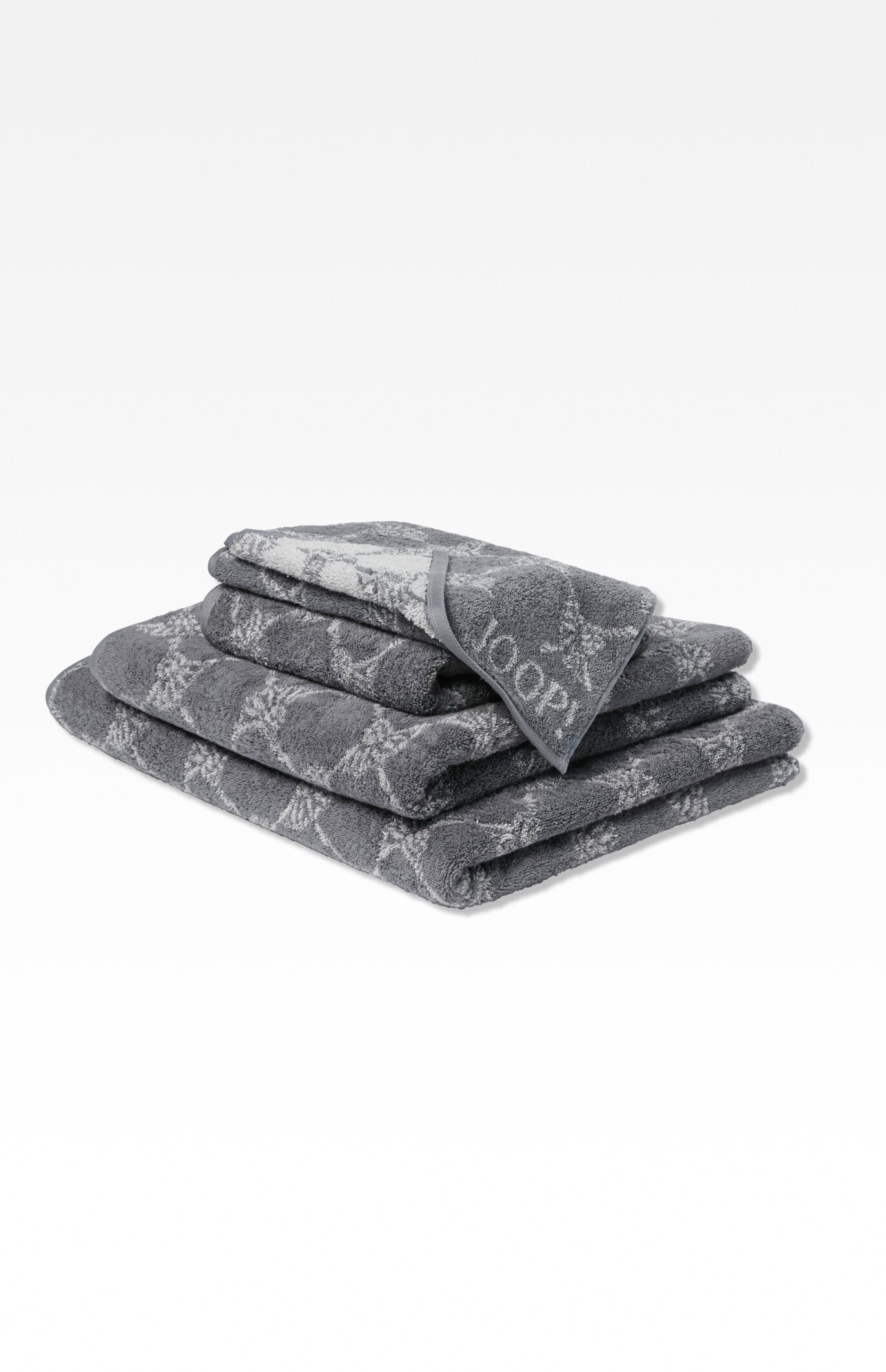 JOOP! CLASSIC CORNFLOWER Seifentuch 3er-Set 30x30 cm, Anthrazit