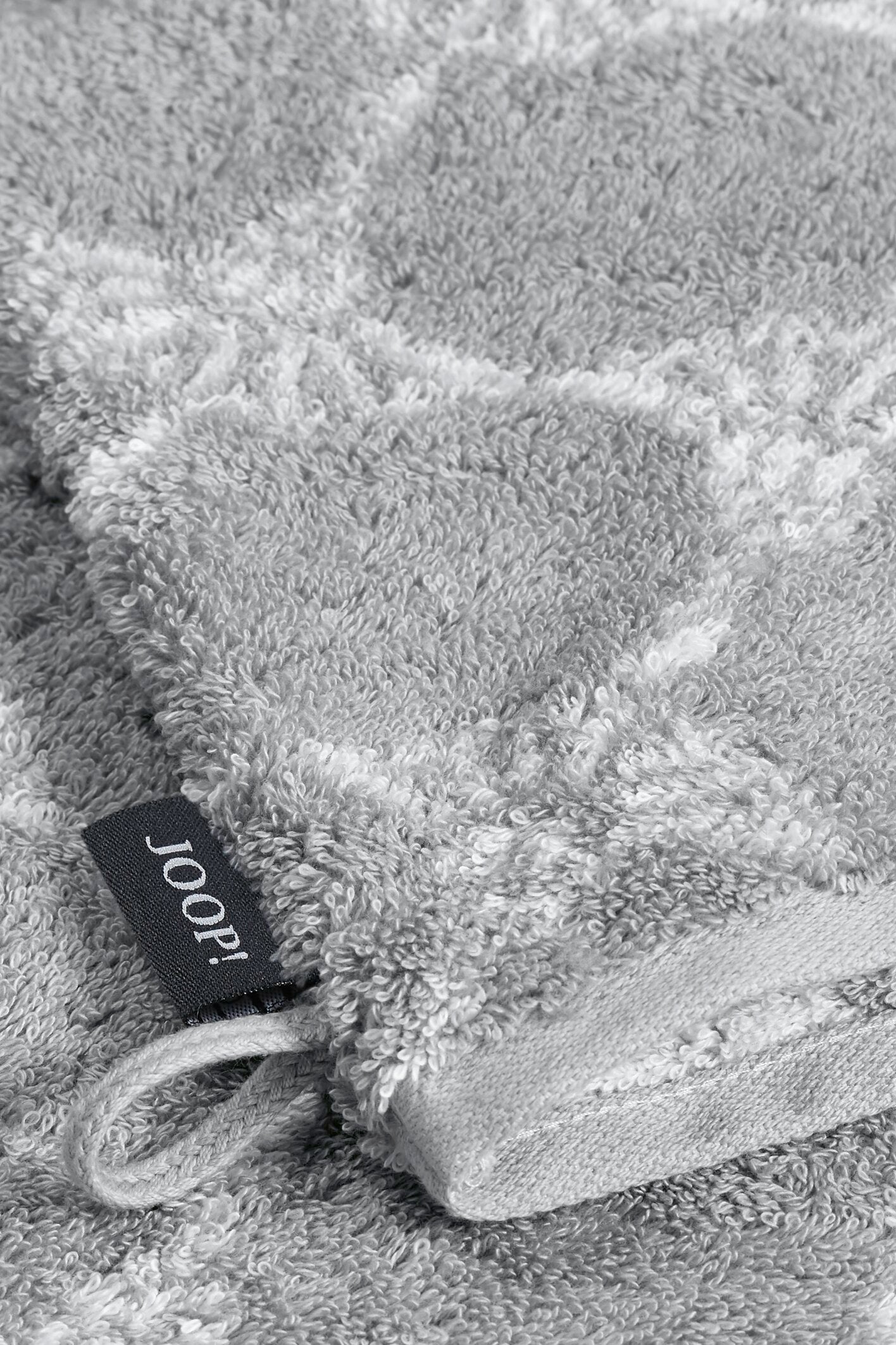 JOOP! CLASSIC CORNFLOWER Waschhandschuh 3er-Set 16x22 cm, Silber