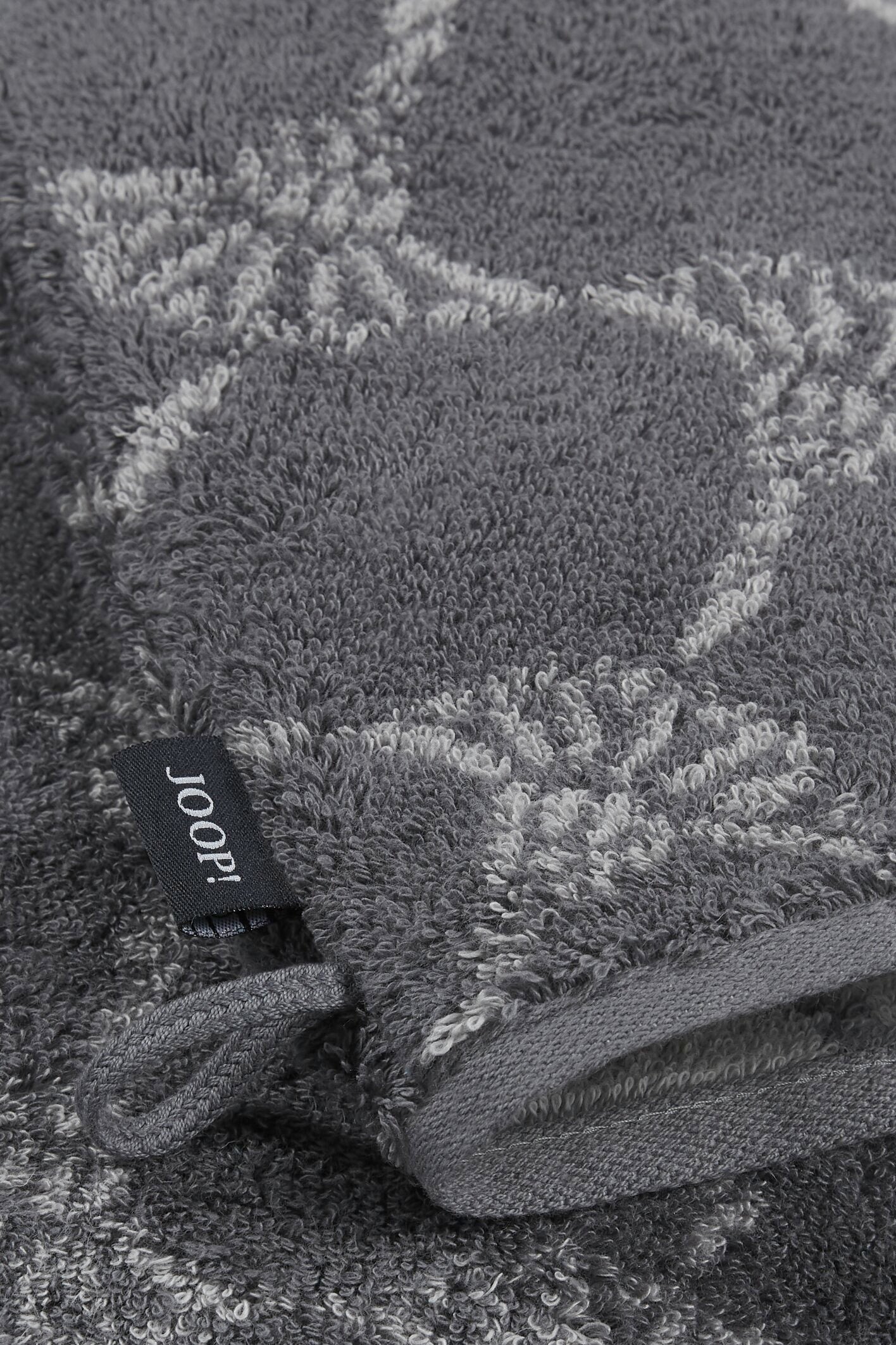 JOOP! CLASSIC CORNFLOWER Waschhandschuh 3er-Set 16x22 cm, Anthrazit