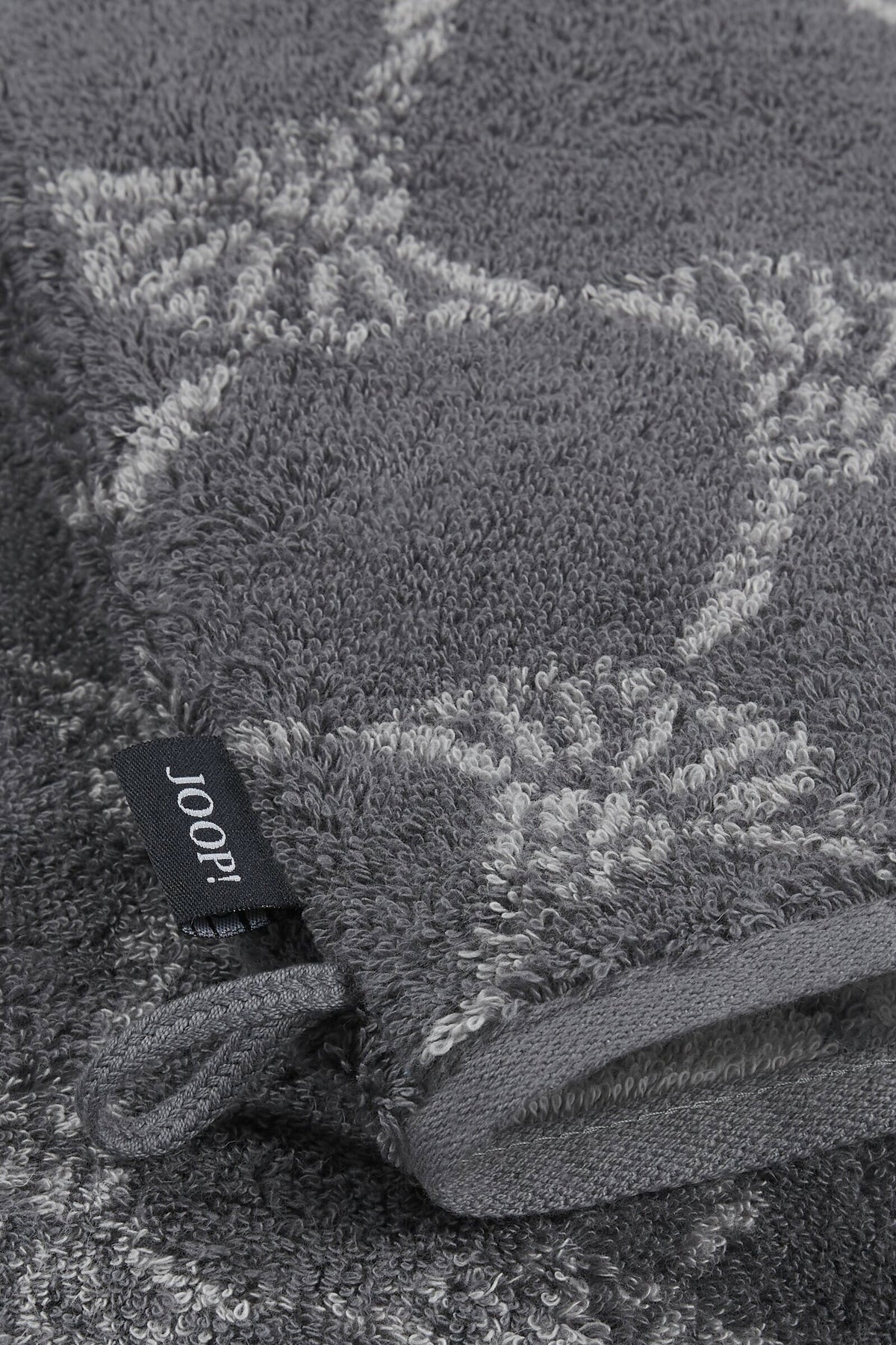 JOOP! CLASSIC CORNFLOWER Waschhandschuh 3er-Set 16x22 cm, Anthrazit