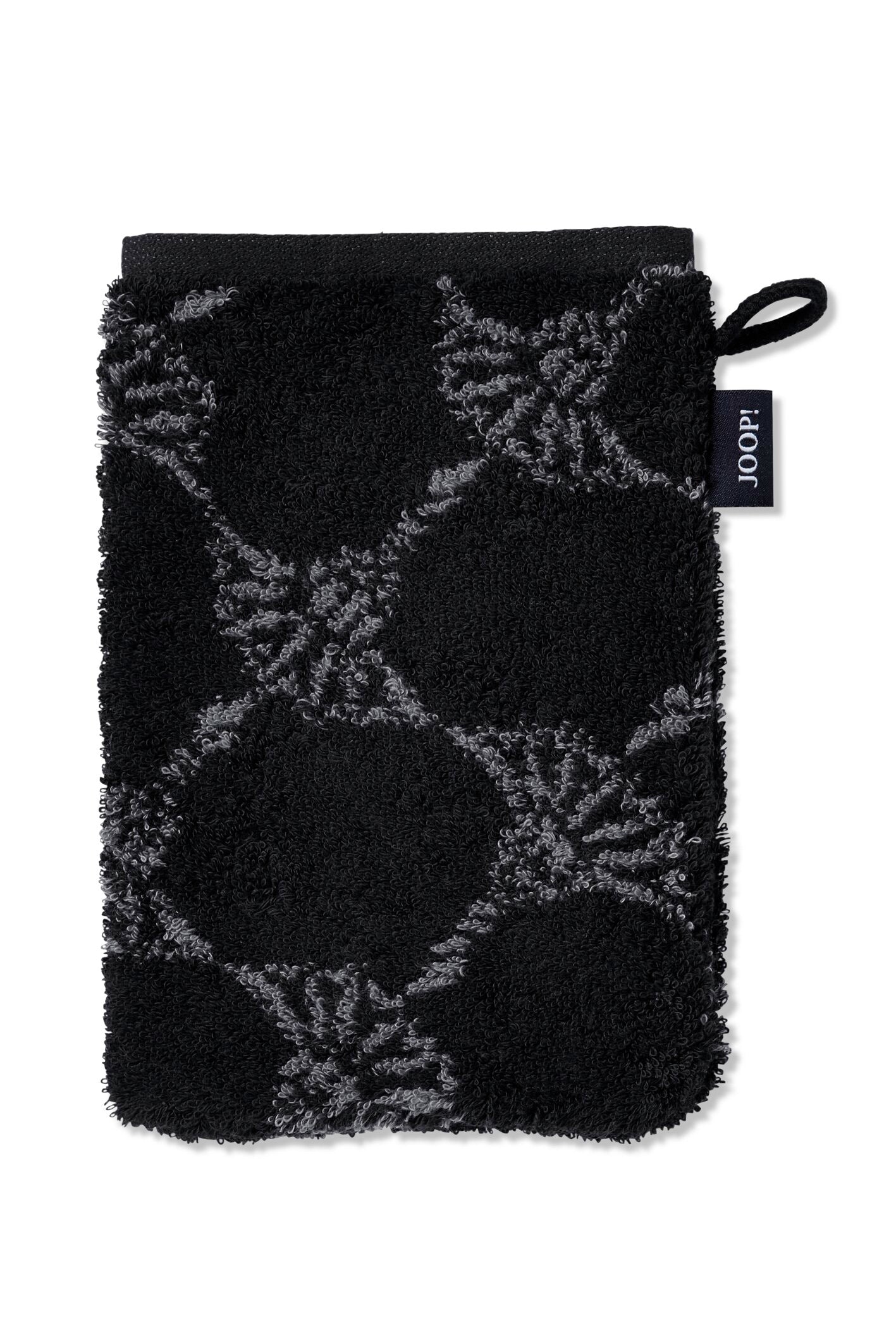 JOOP! CLASSIC CORNFLOWER Waschhandschuh 3er-Set 16x22 cm, Schwarz