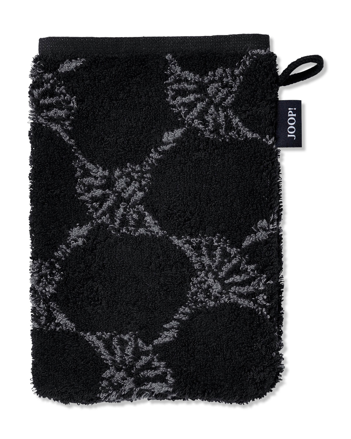 JOOP! CLASSIC CORNFLOWER Waschhandschuh 3er-Set 16x22 cm, Schwarz