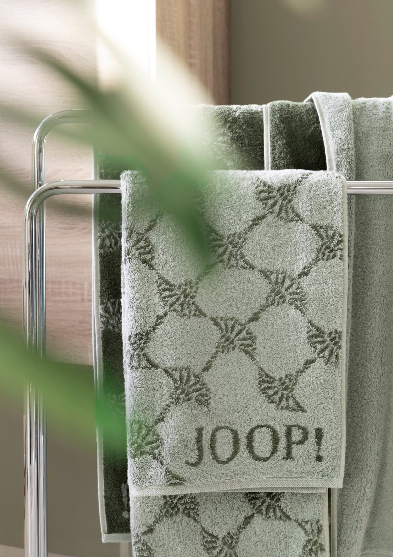JOOP! CLASSIC CORNFLOWER Waschhandschuh 3er-Set 16x22 cm, Salbei