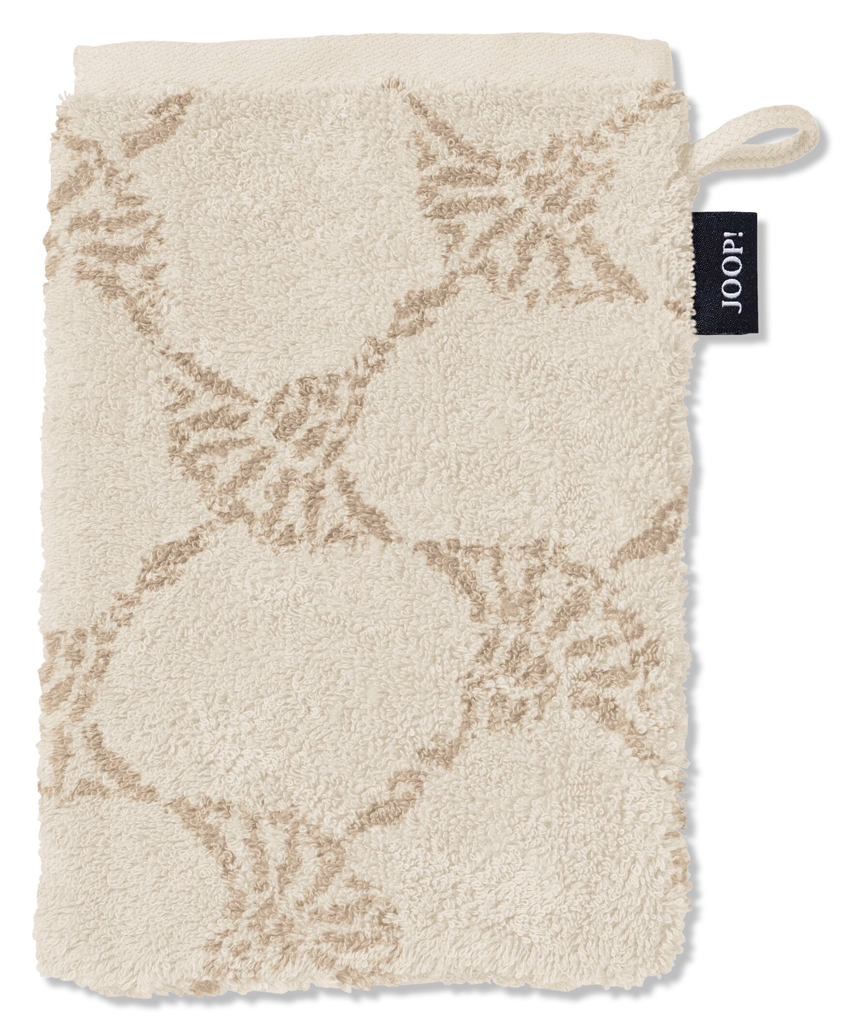 JOOP! CLASSIC CORNFLOWER Waschhandschuh 3er-Set 16x22 cm, Creme