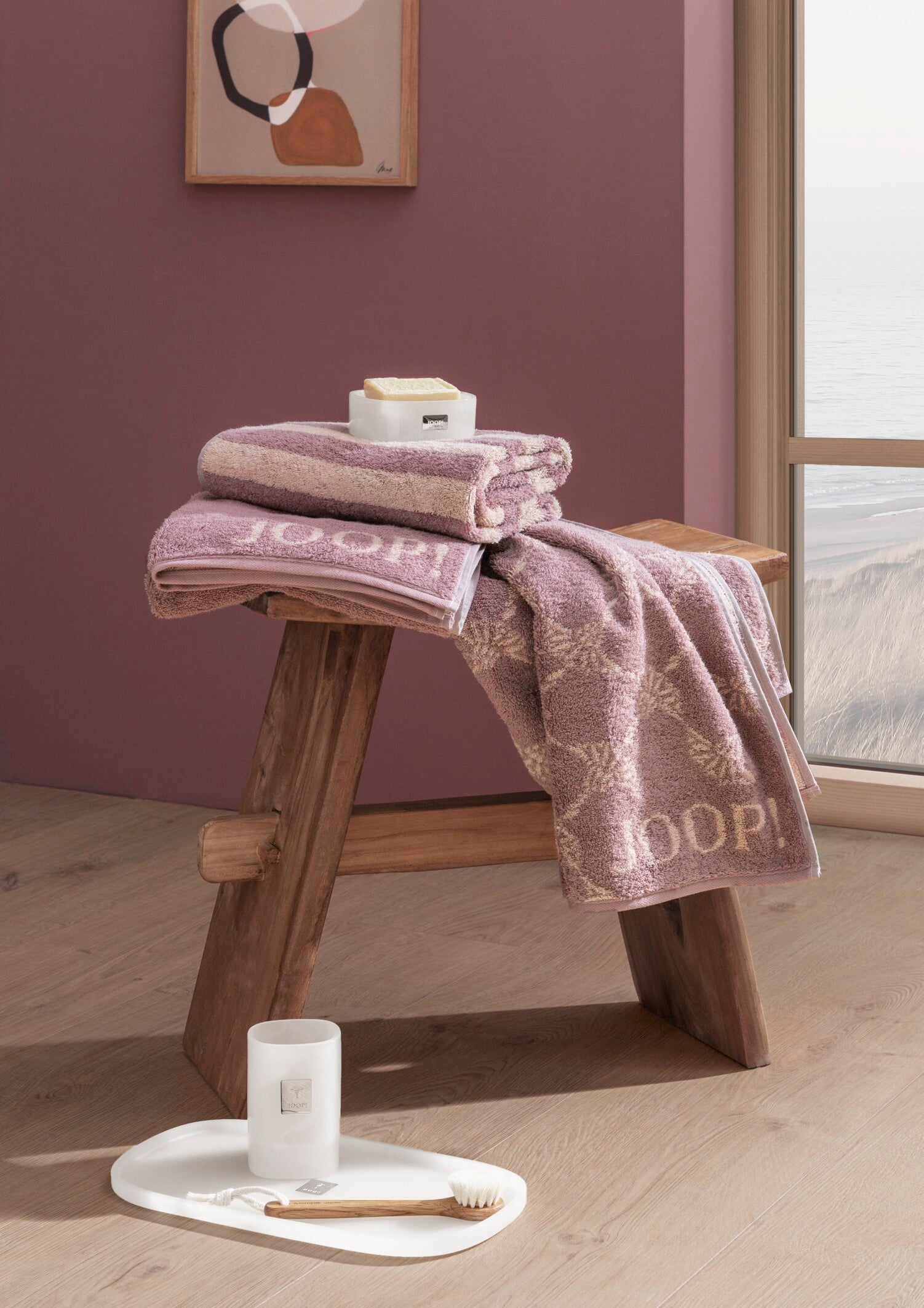 JOOP! CLASSIC DOUBLEFACE Gästetuch 3er-Set 30x50 cm, Rose