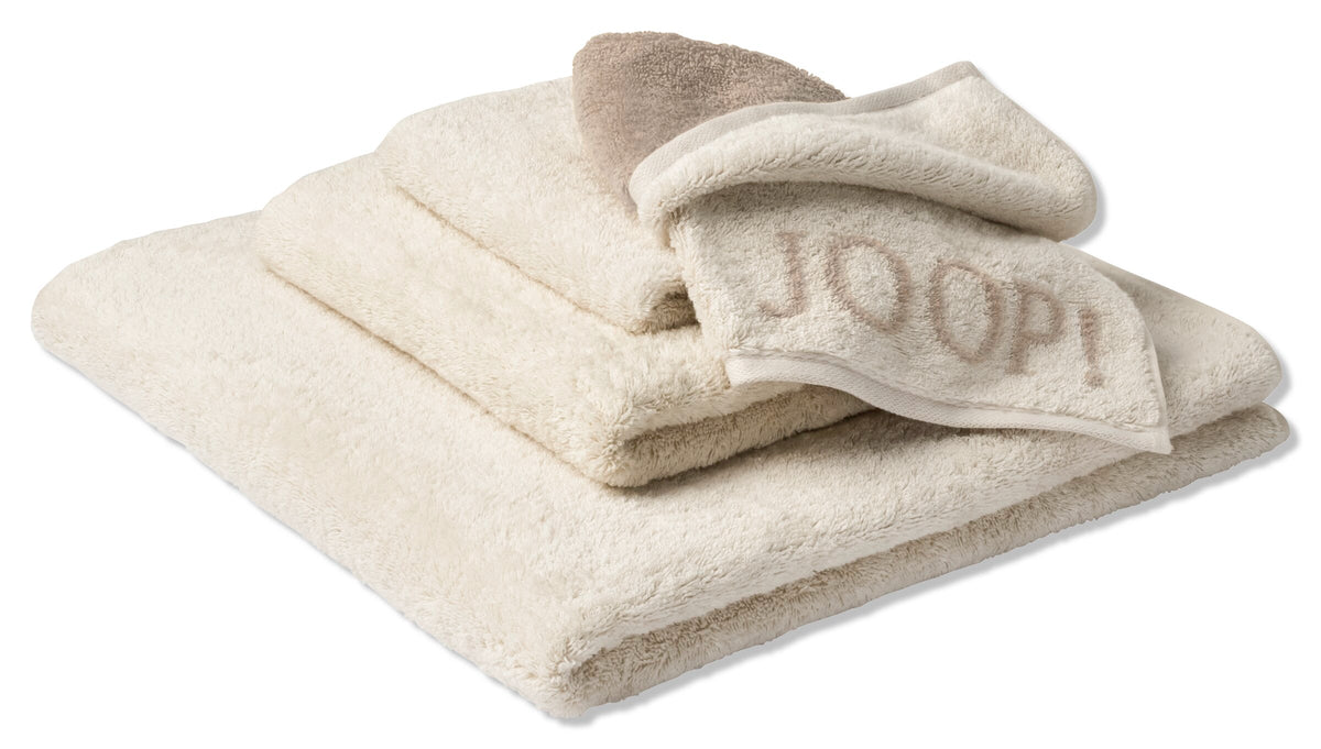 JOOP! CLASSIC DOUBLEFACE Waschhandschuh 3er-Set 16x22 cm, Creme