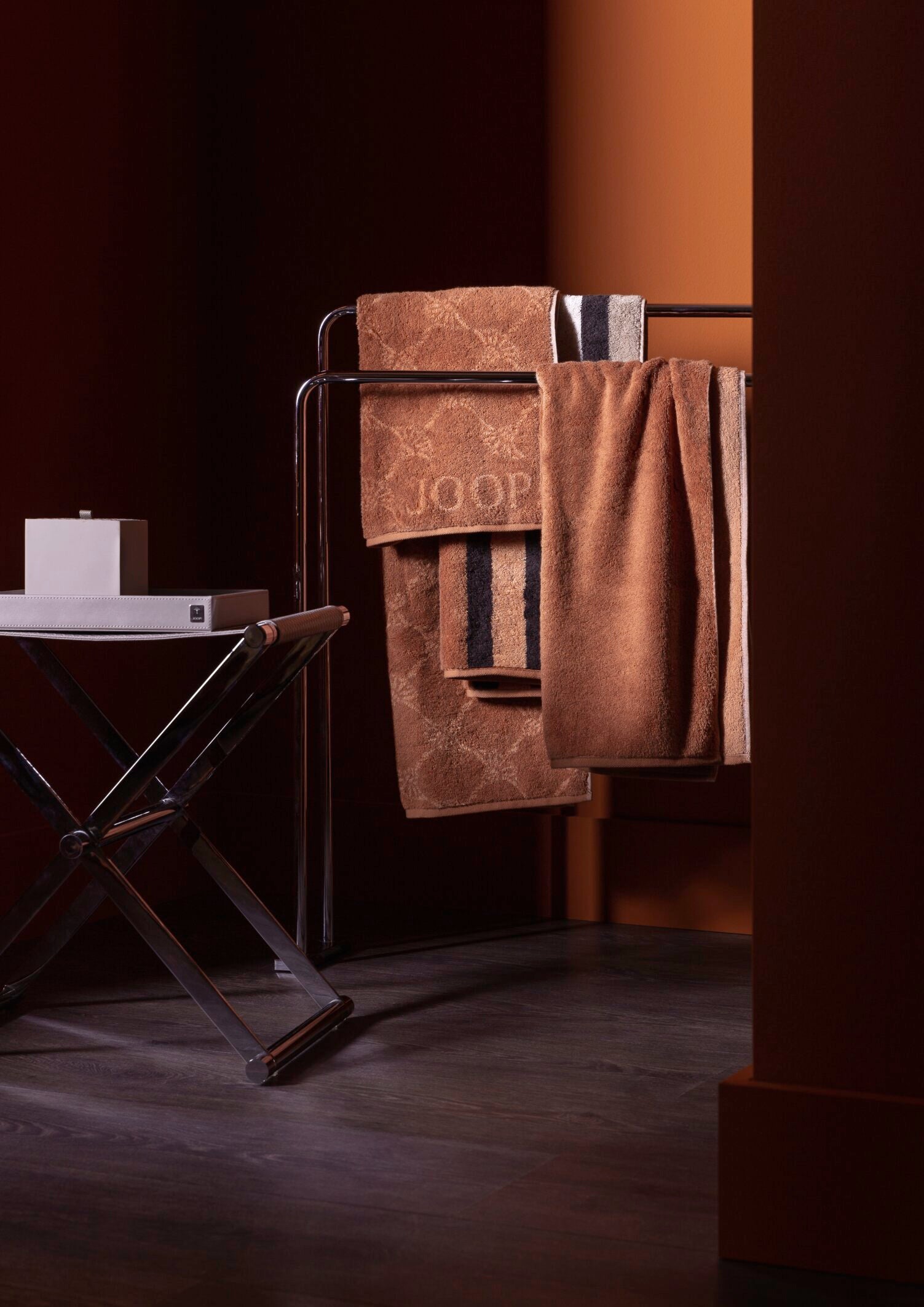 JOOP! CLASSIC DOUBLEFACE Waschhandschuh 3er-Set 16x22 cm, Kupfer