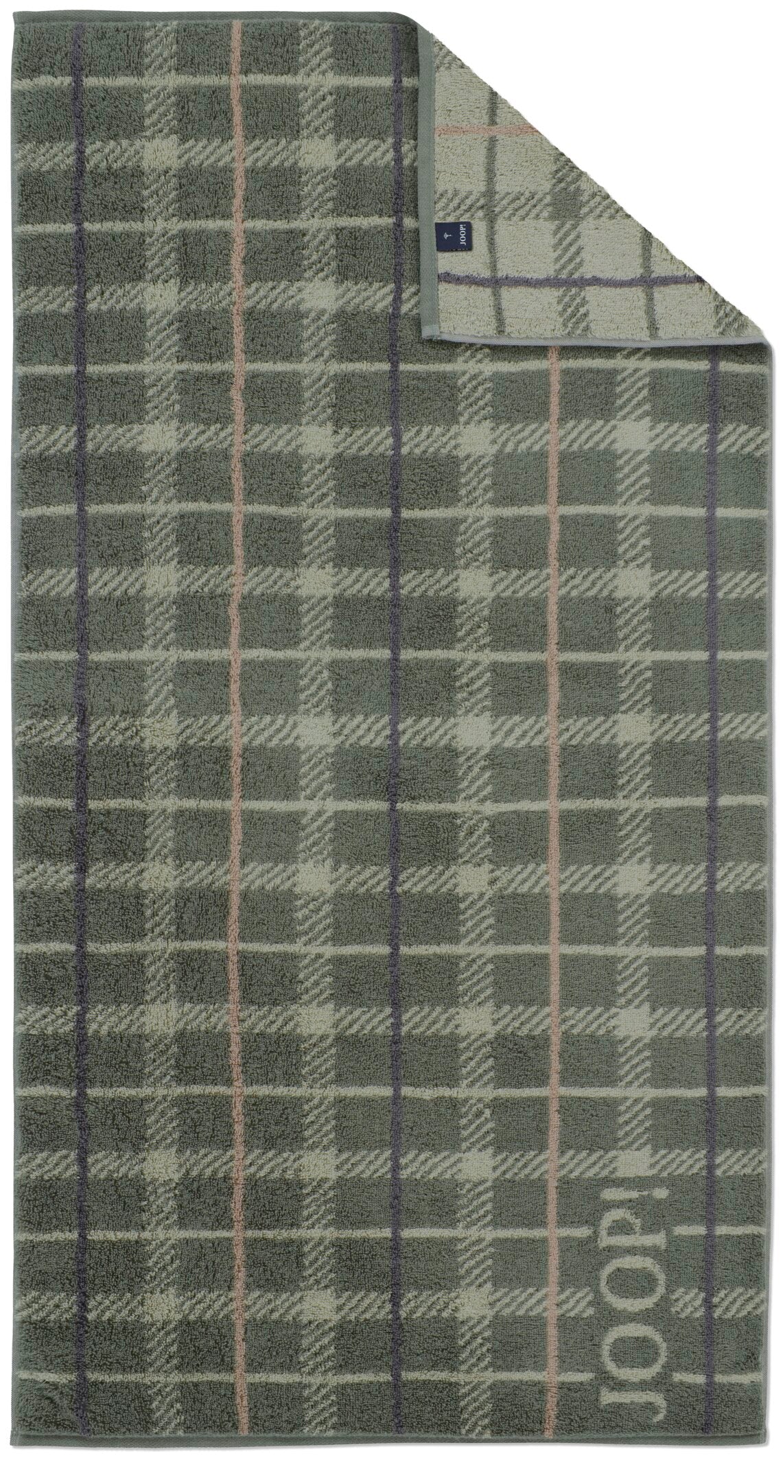 JOOP! CONTOUR CHECKED Duschtuch 80x150 cm, Oliv