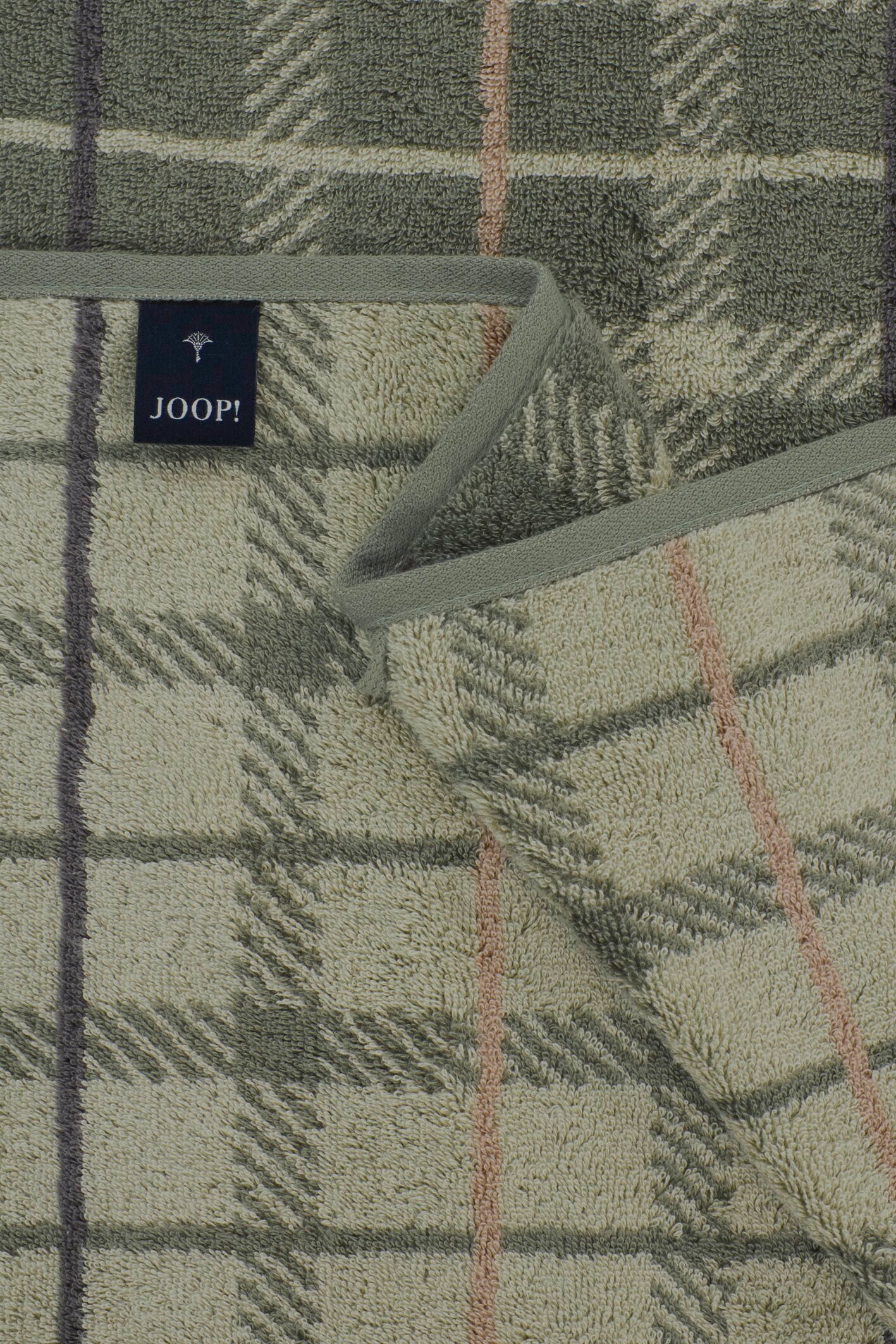 JOOP! CONTOUR CHECKED Duschtuch 80x150 cm, Oliv
