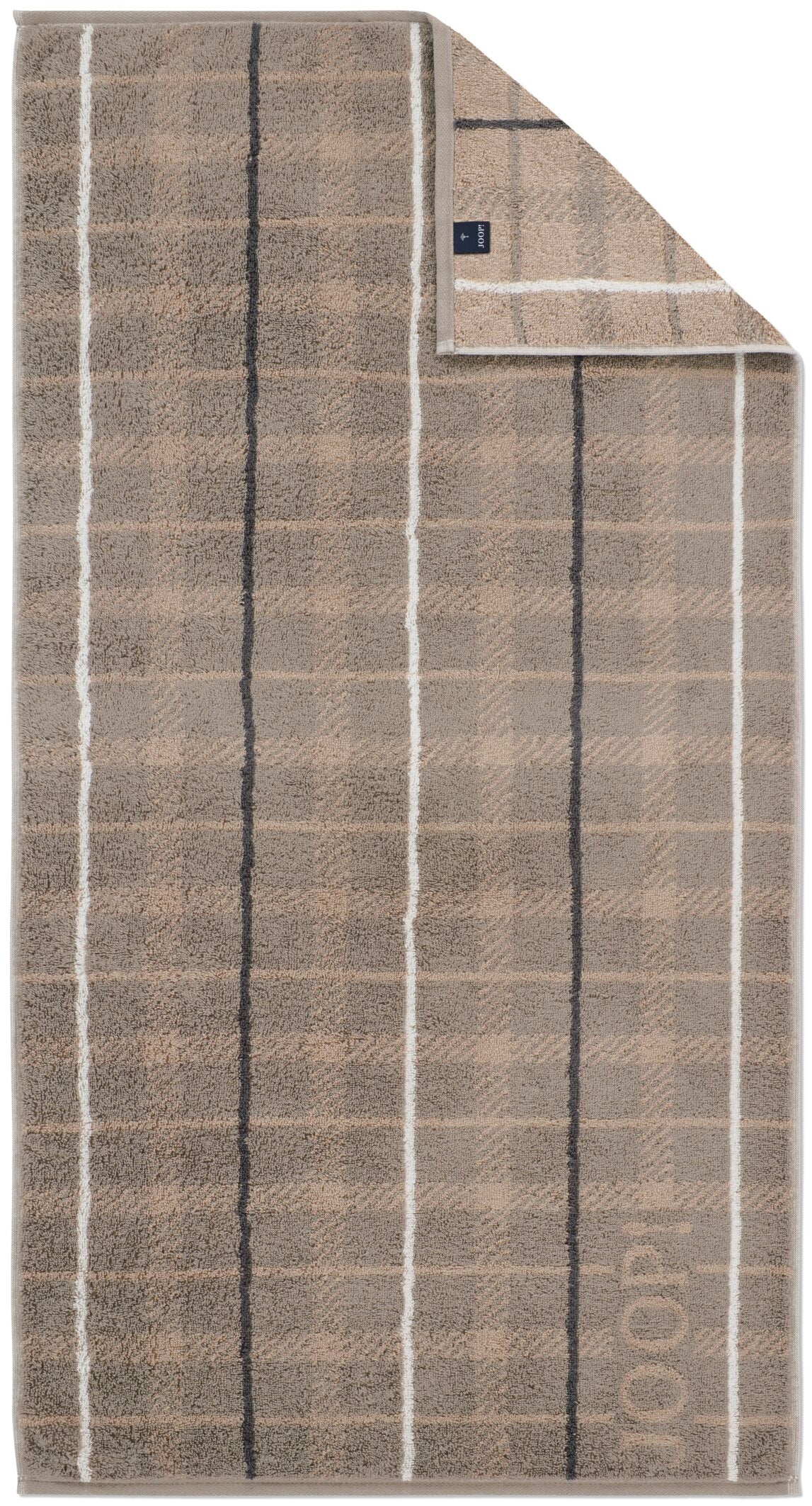 JOOP! CONTOUR CHECKED Duschtuch 80x150 cm, Taupe