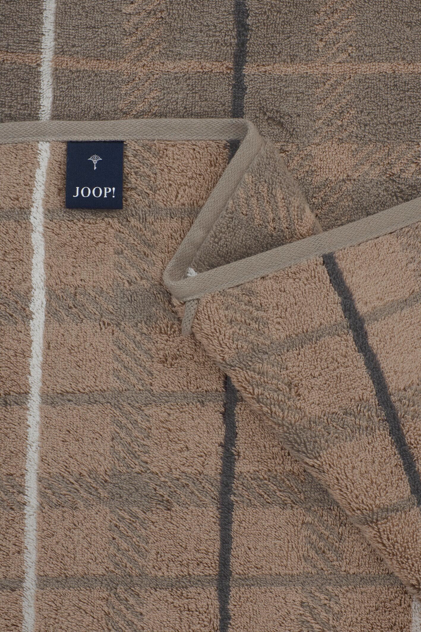JOOP! CONTOUR CHECKED Duschtuch 80x150 cm, Taupe