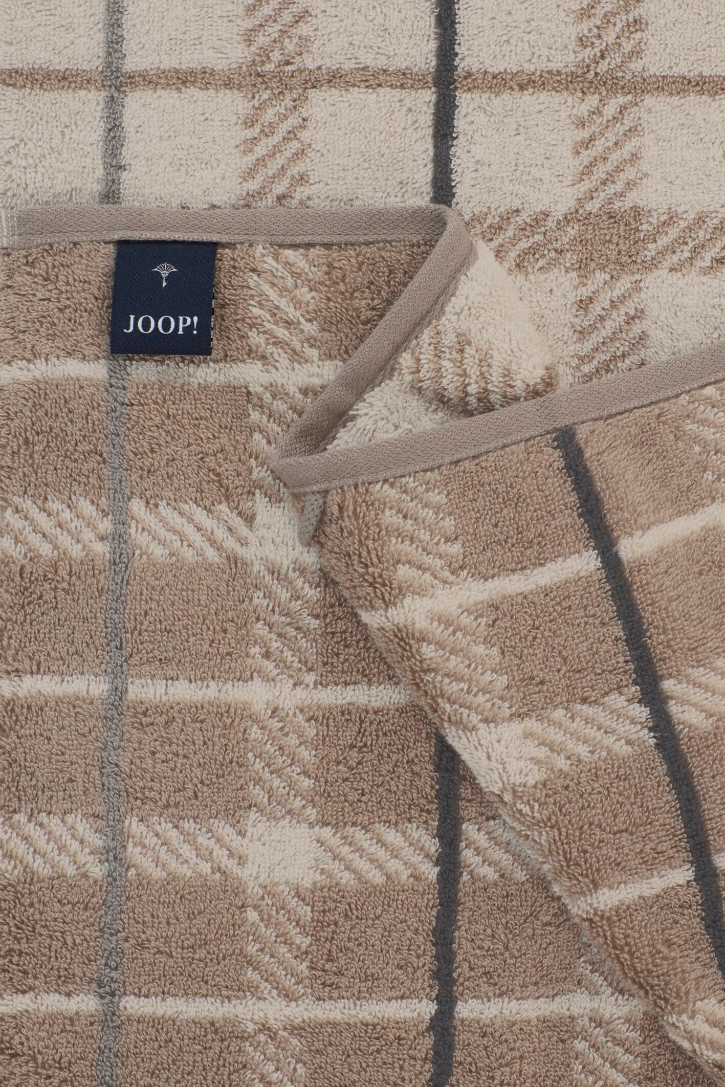 JOOP! CONTOUR CHECKED Handtuch-Set 50x100 cm, Creme