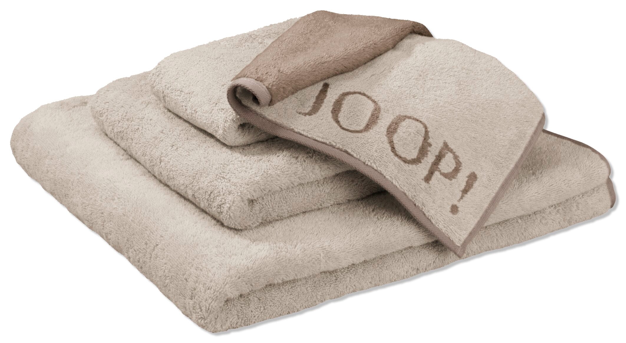 JOOP! CONTOUR DOUBLEFACE Gästetuch-Set 30x50 cm, Creme